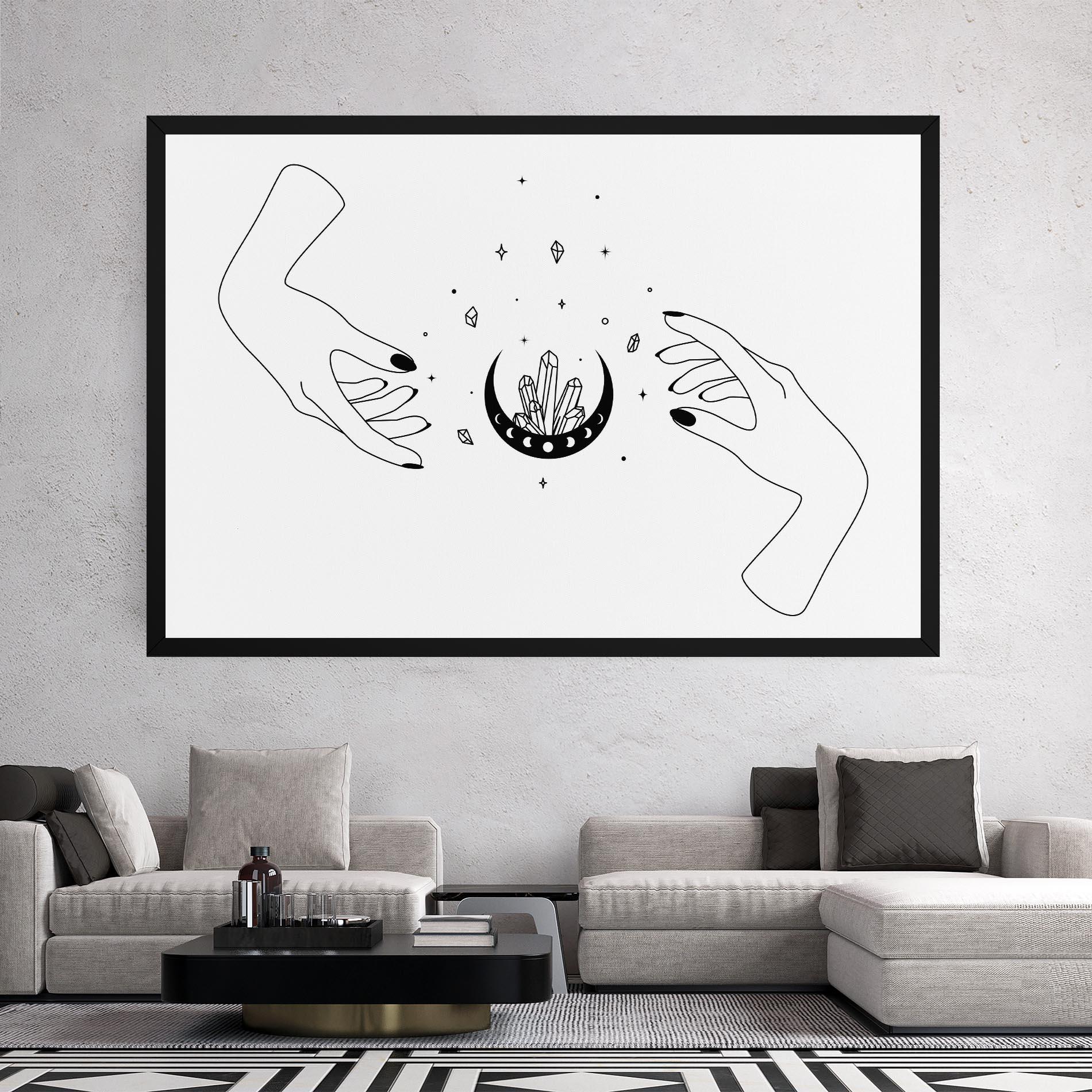 Leinwandbild Crystal Hand mockup 2