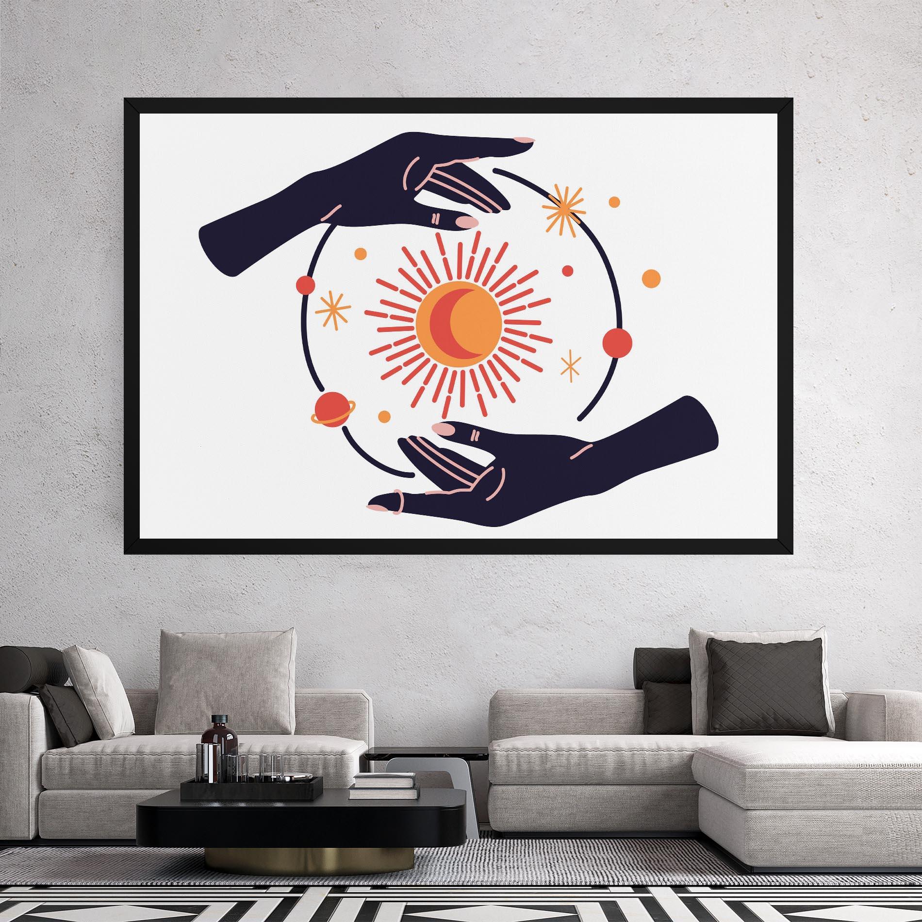 Leinwandbild Purple Magic Hands mockup 2