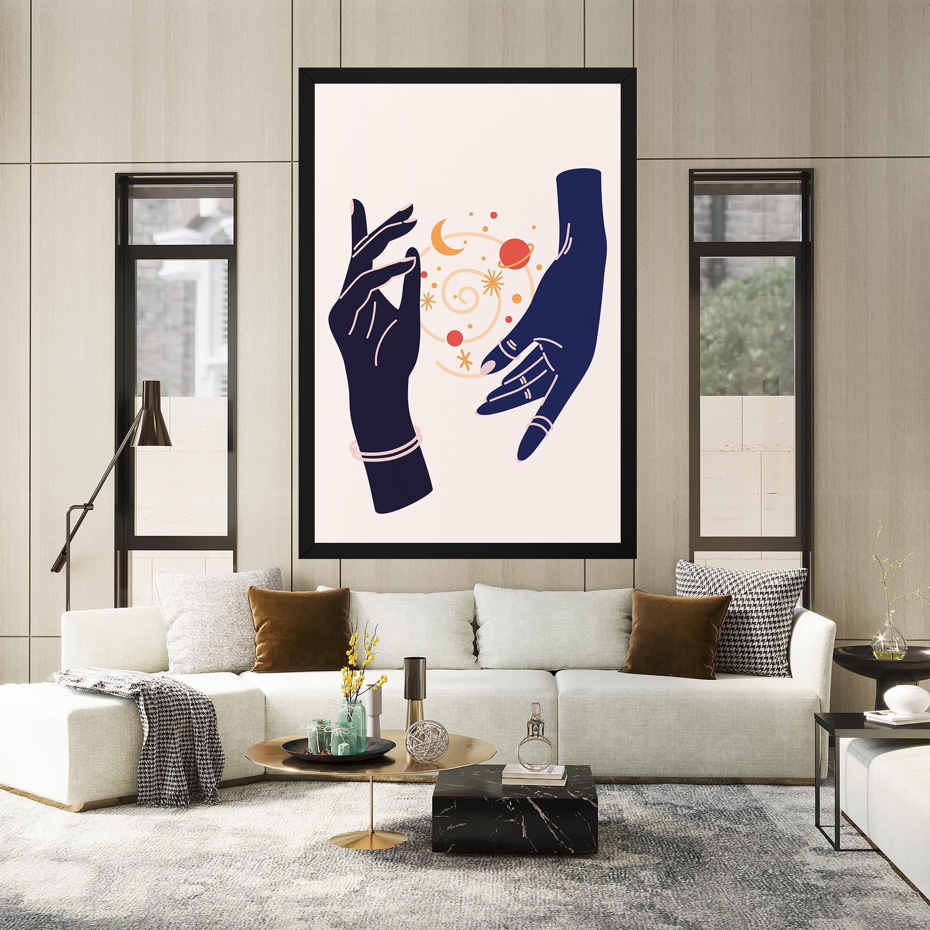 Leinwandbild Magic Purple Hands mockup 2