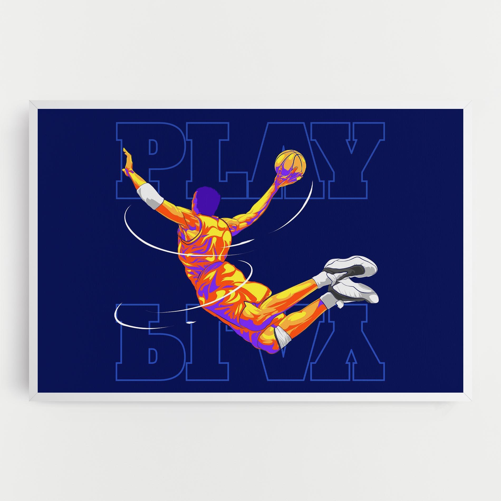 Leinwandbild Basketball Blue mockup 0