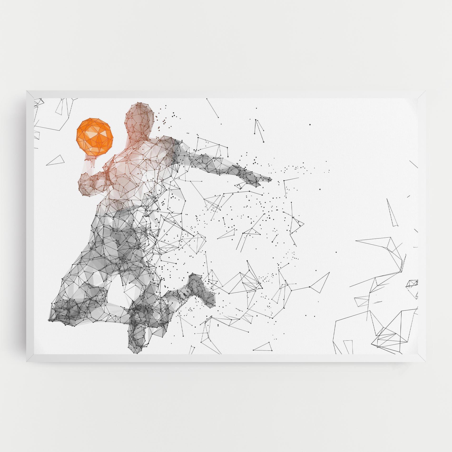 Leinwandbild Orange Line Basket mockup 0