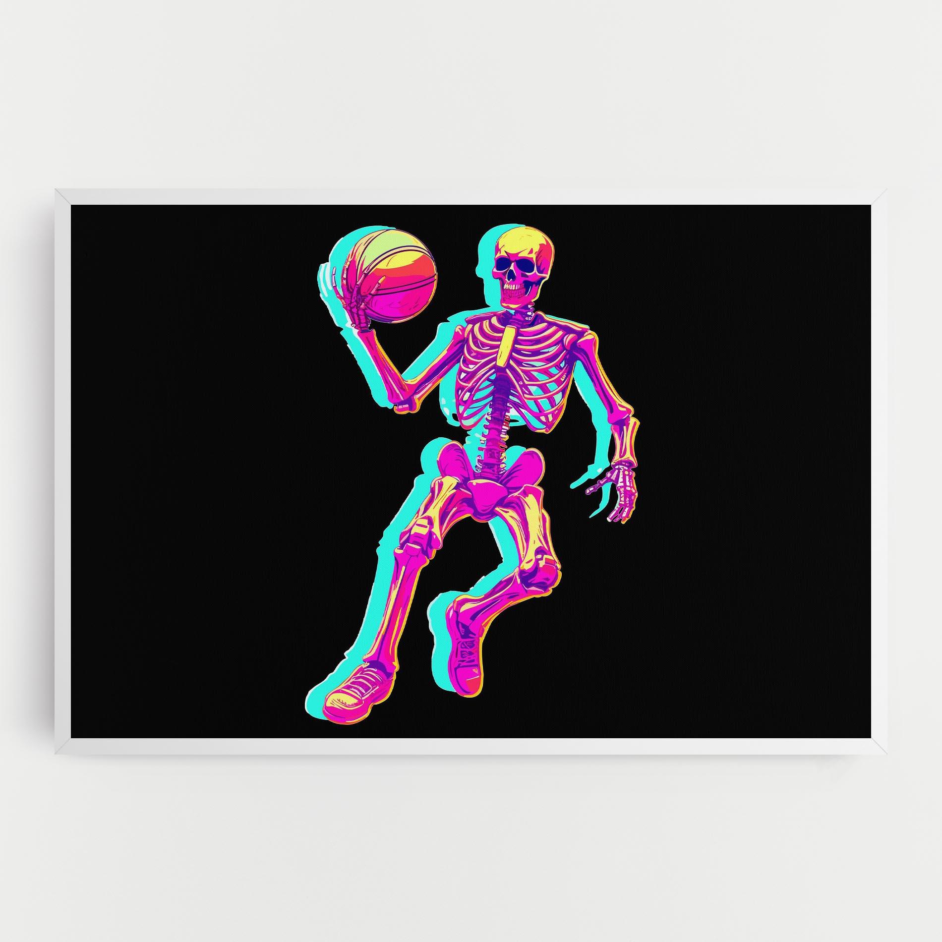 Leinwandbild Skeleton Basketball mockup 0