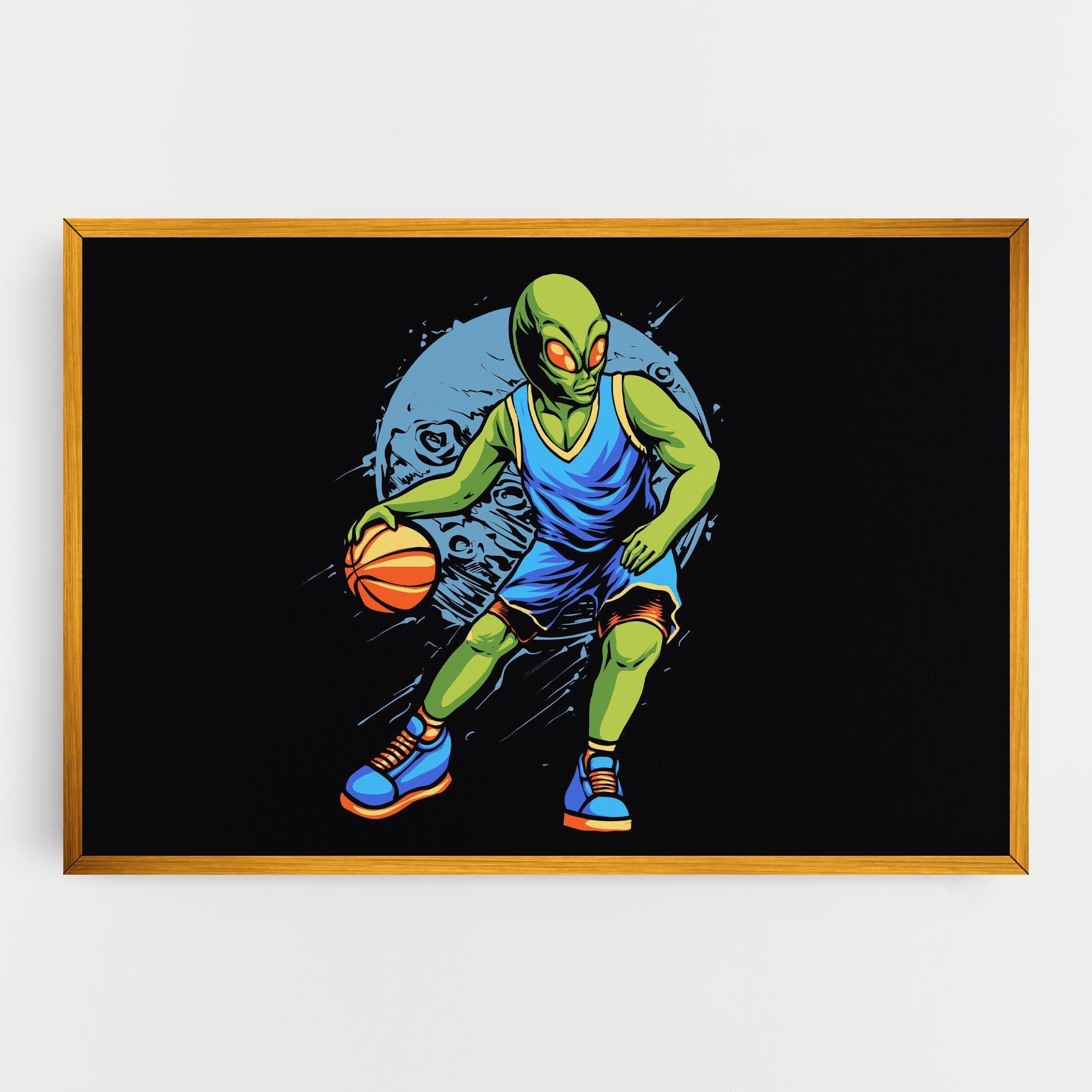 Leinwandbild Alien Basketball mockup 0