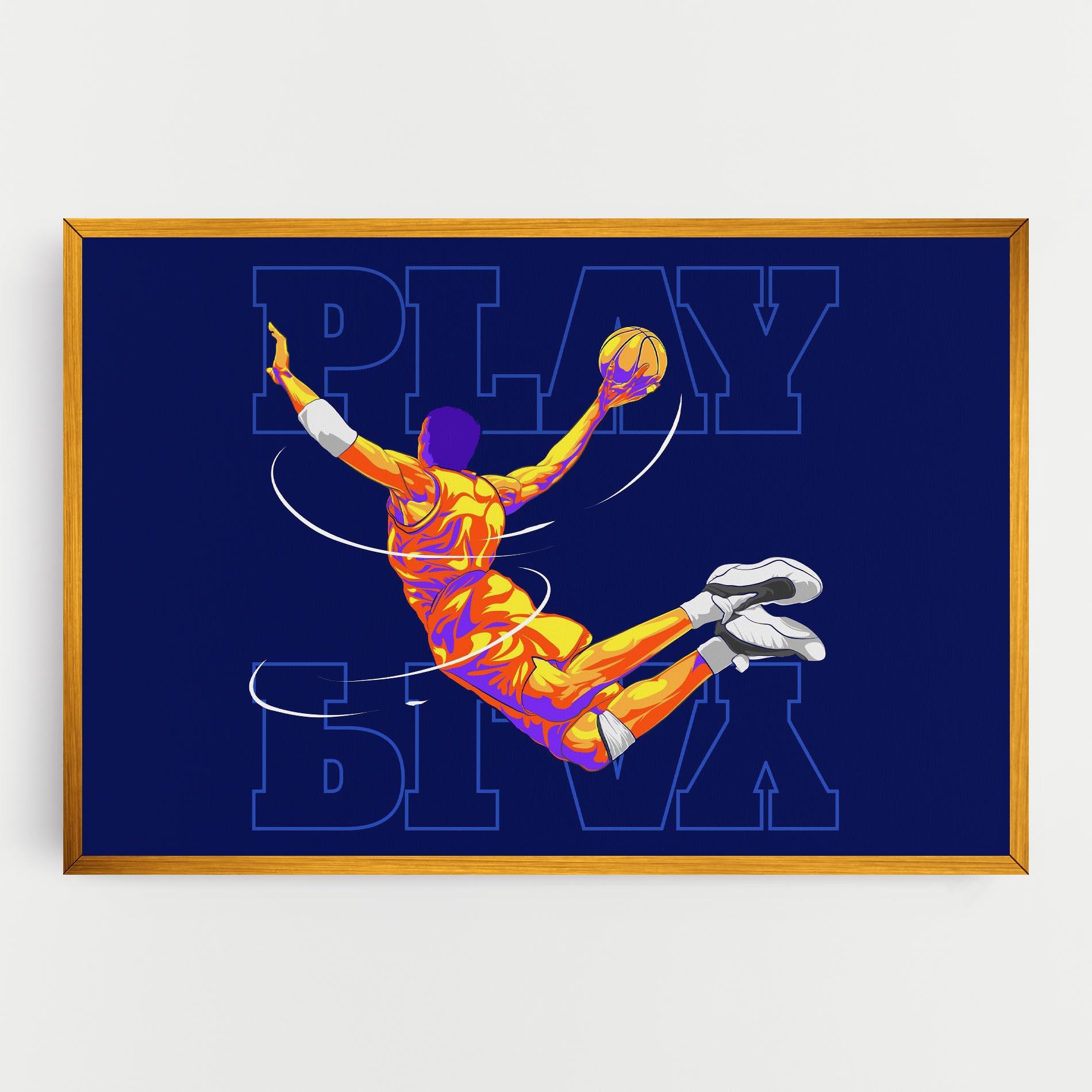 Leinwandbild Basketball Blue mockup 0