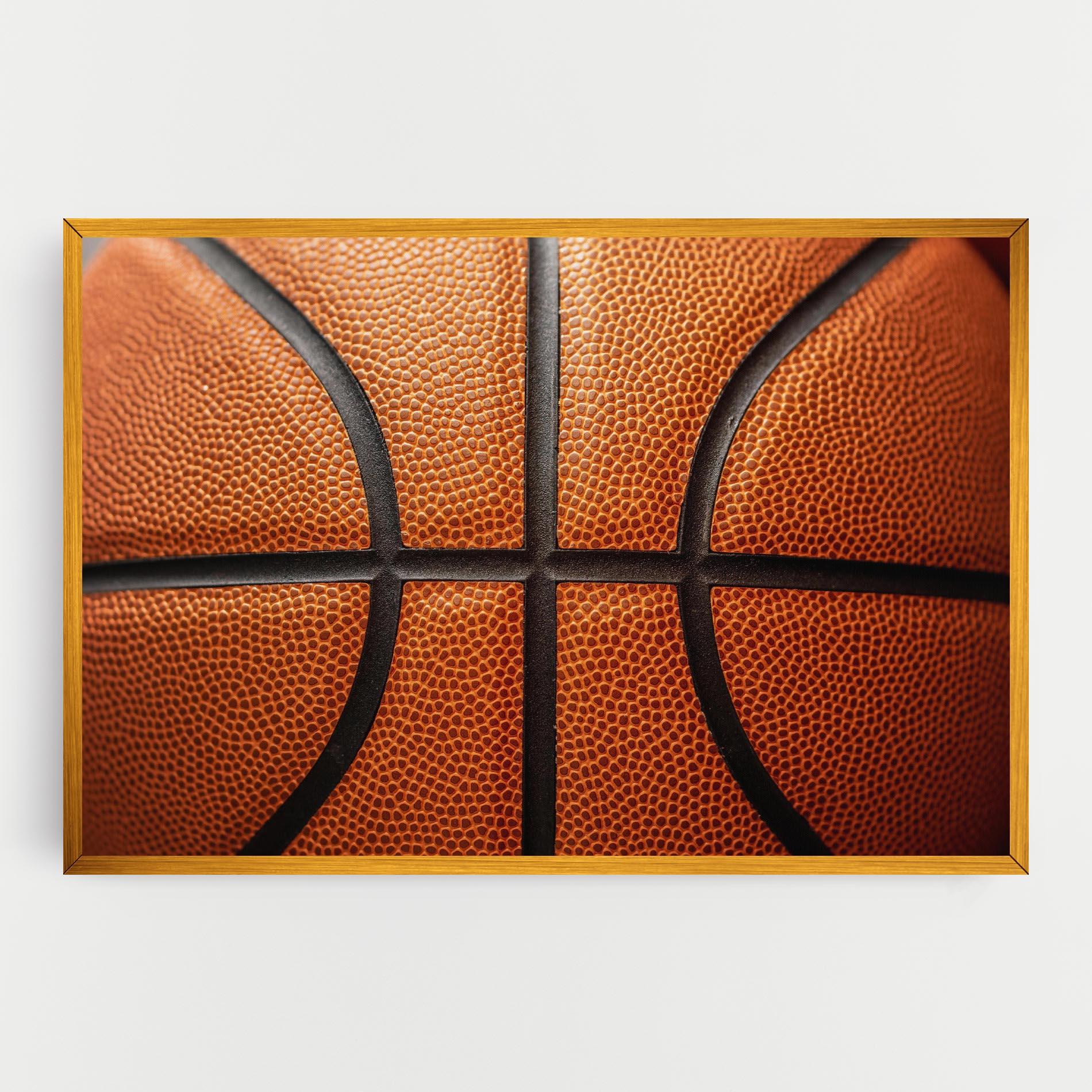 Leinwandbild Close Up Leather Basketball mockup 0