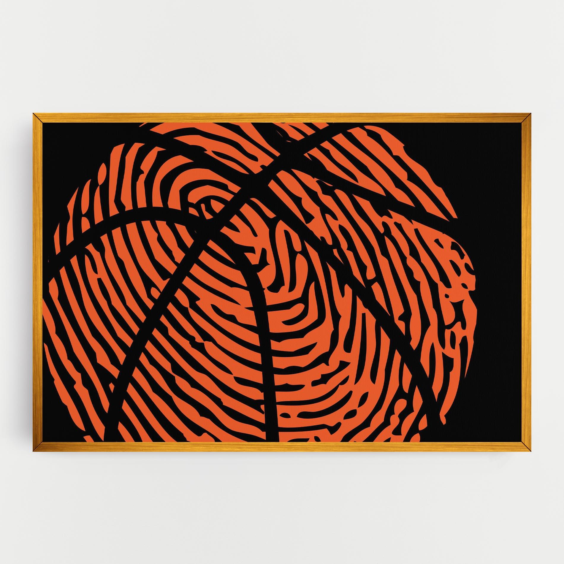 Leinwandbild Fingerprint Basketball mockup 0