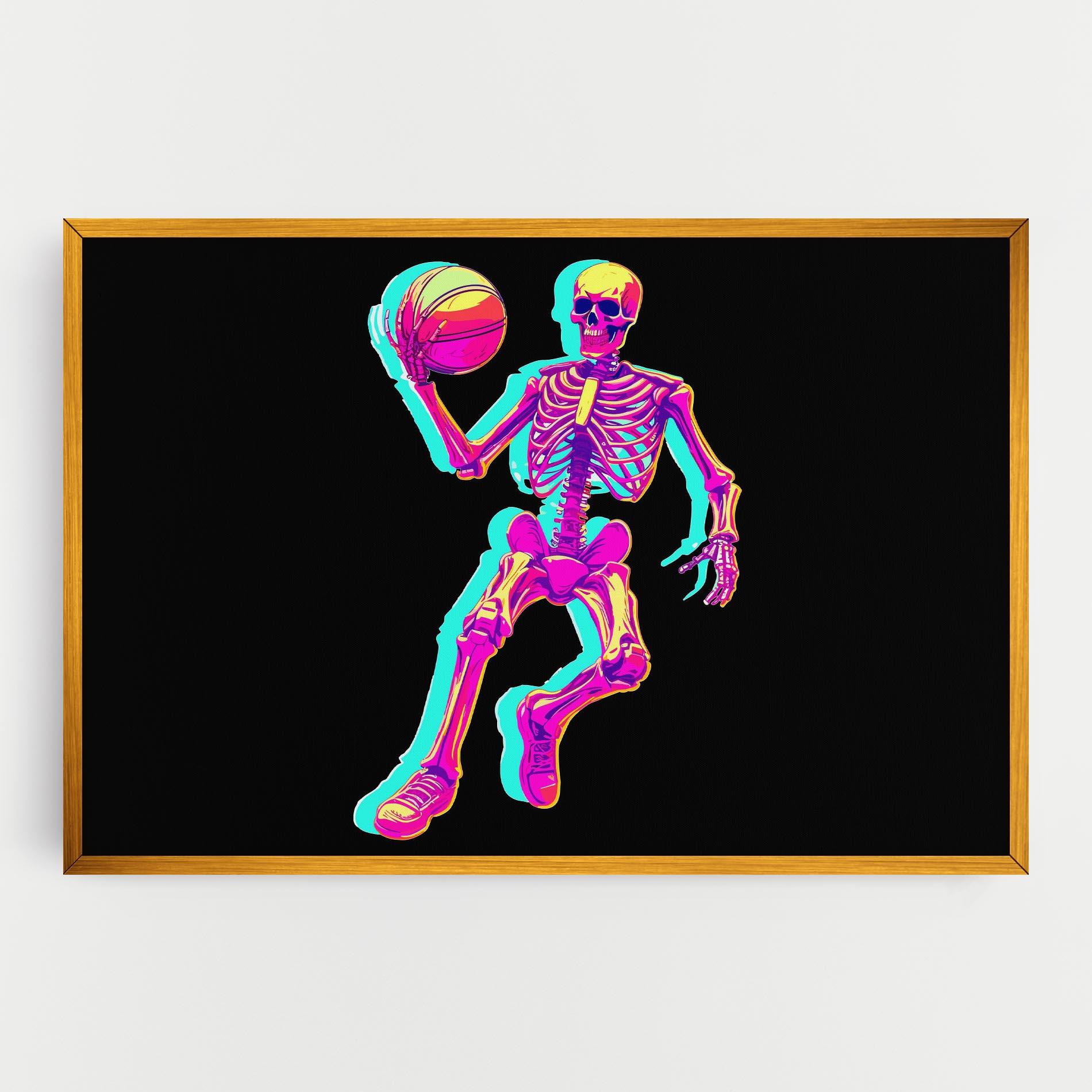 Leinwandbild Skeleton Basketball mockup 0