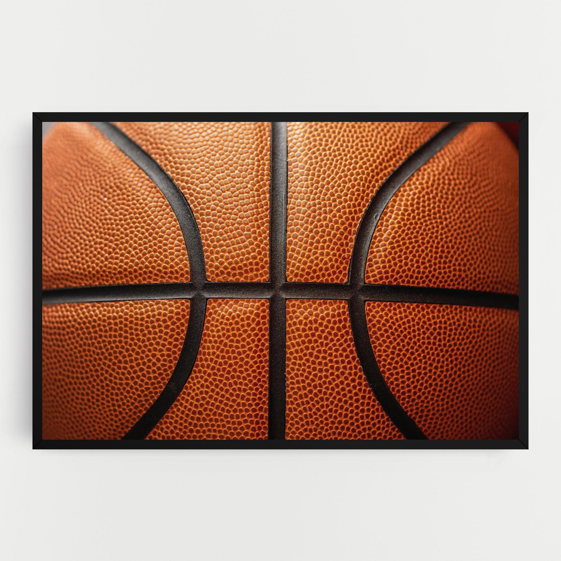 Leinwandbild Close Up Leather Basketball mockup 0