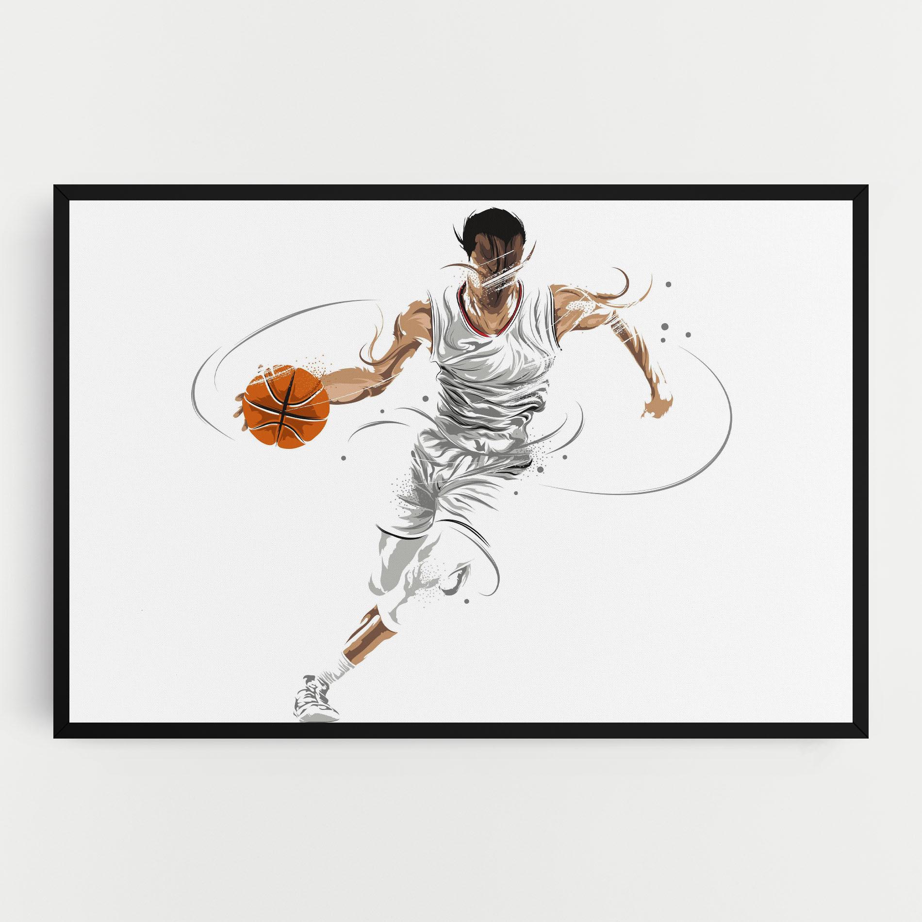 Leinwandbild Dribbling Basketbal mockup 0