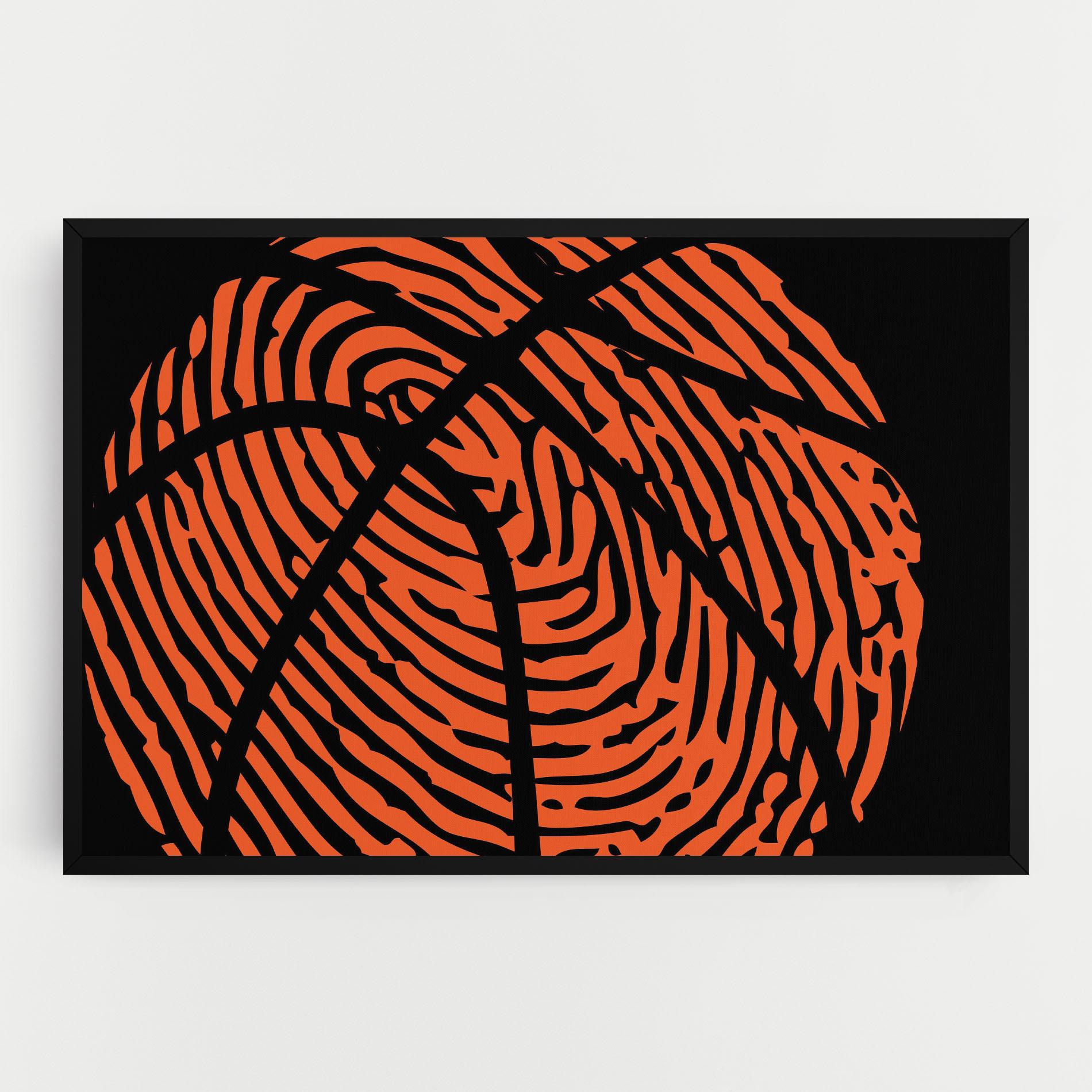 Leinwandbild Fingerprint Basketball mockup 0