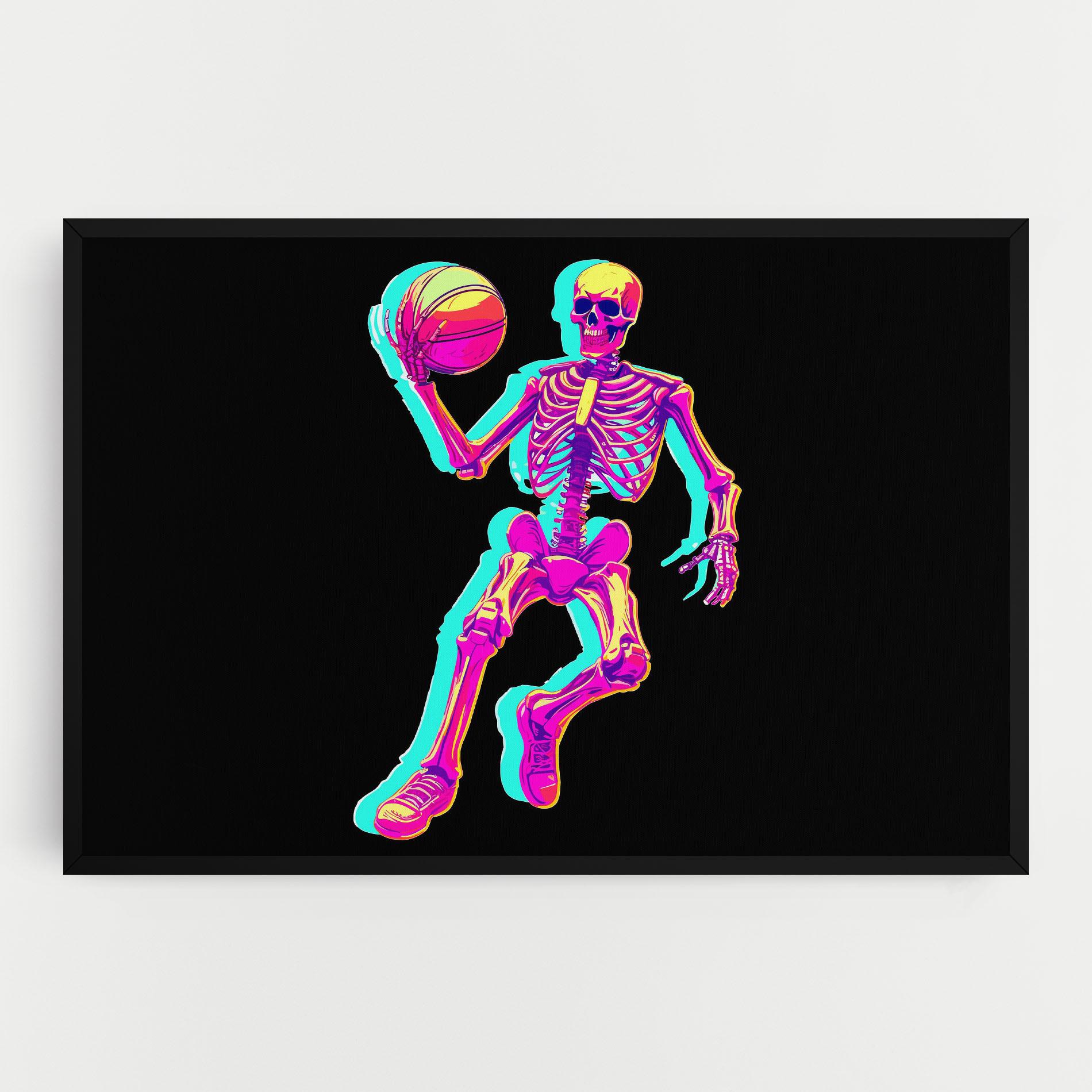 Leinwandbild Skeleton Basketball mockup 0
