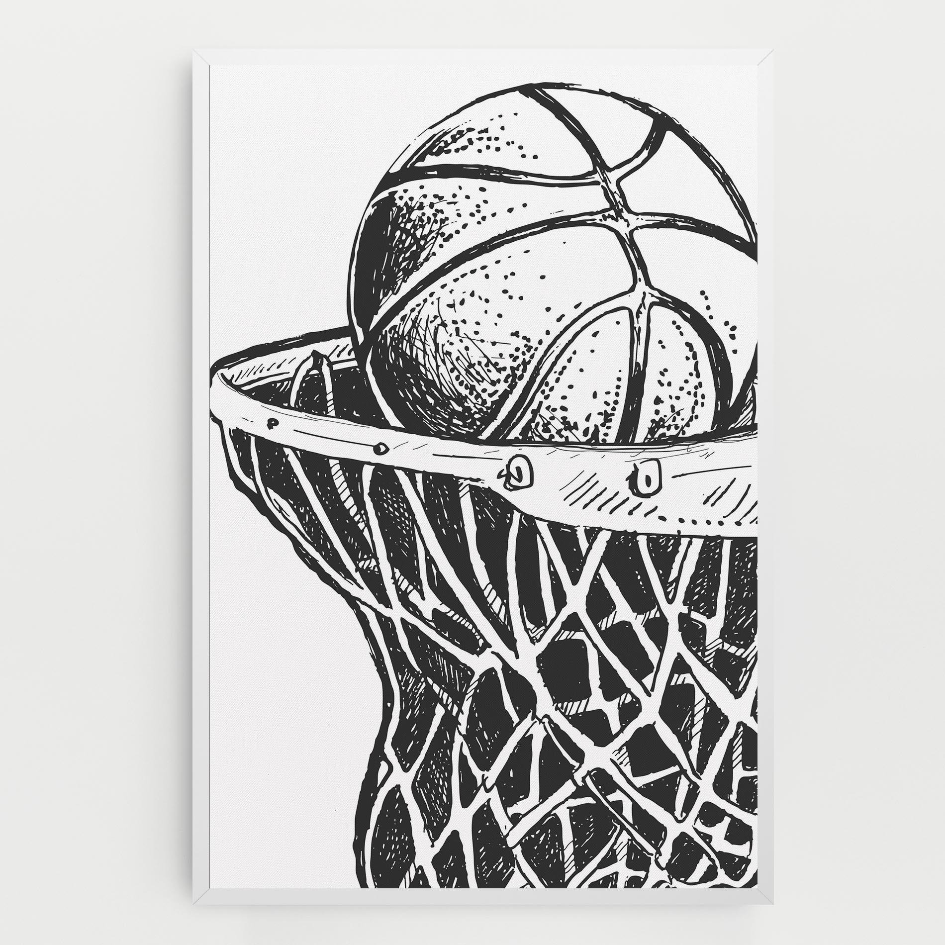 Leinwandbild Basketball Grey Hoop mockup 0