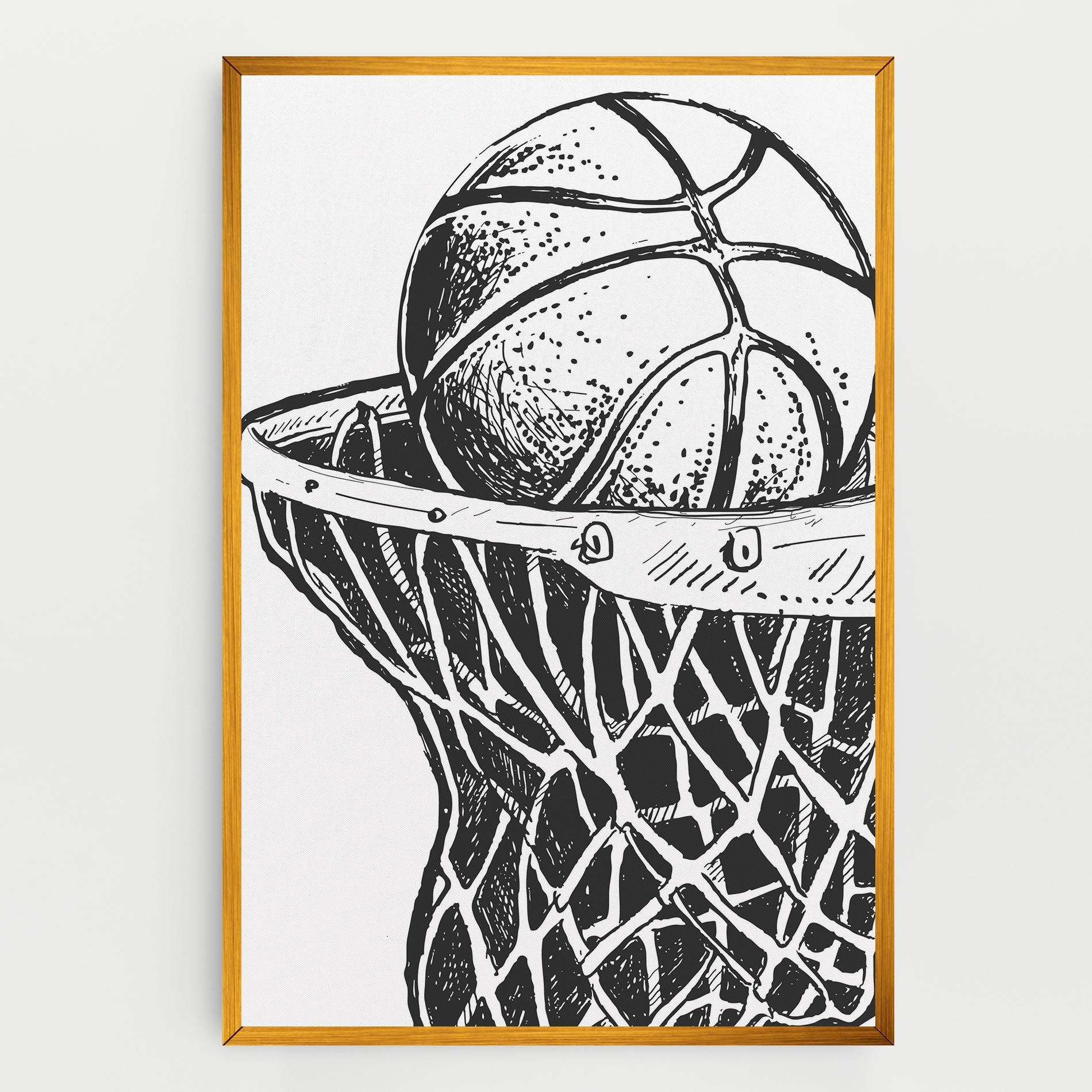 Leinwandbild Basketball Grey Hoop mockup 0