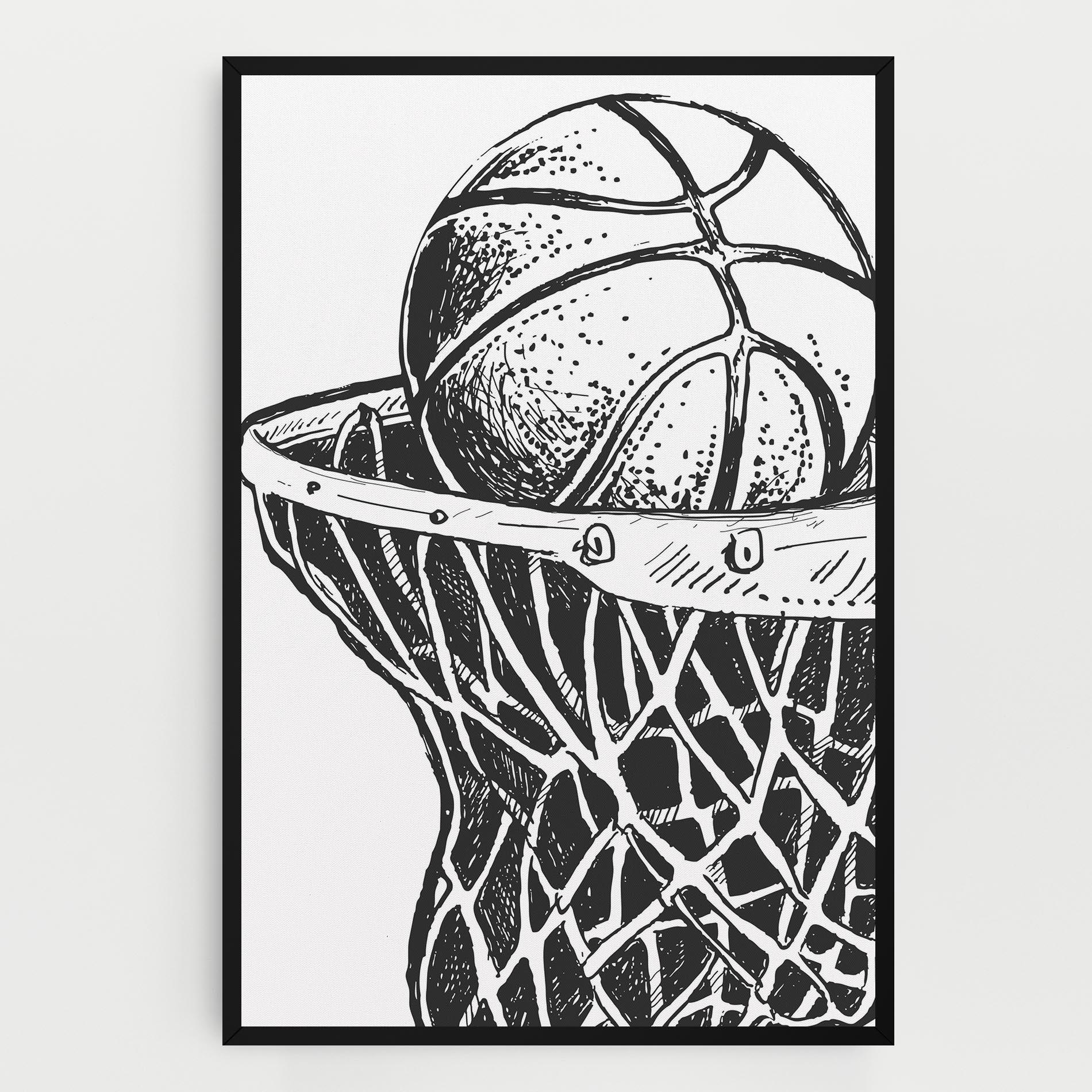 Leinwandbild Basketball Grey Hoop mockup 0