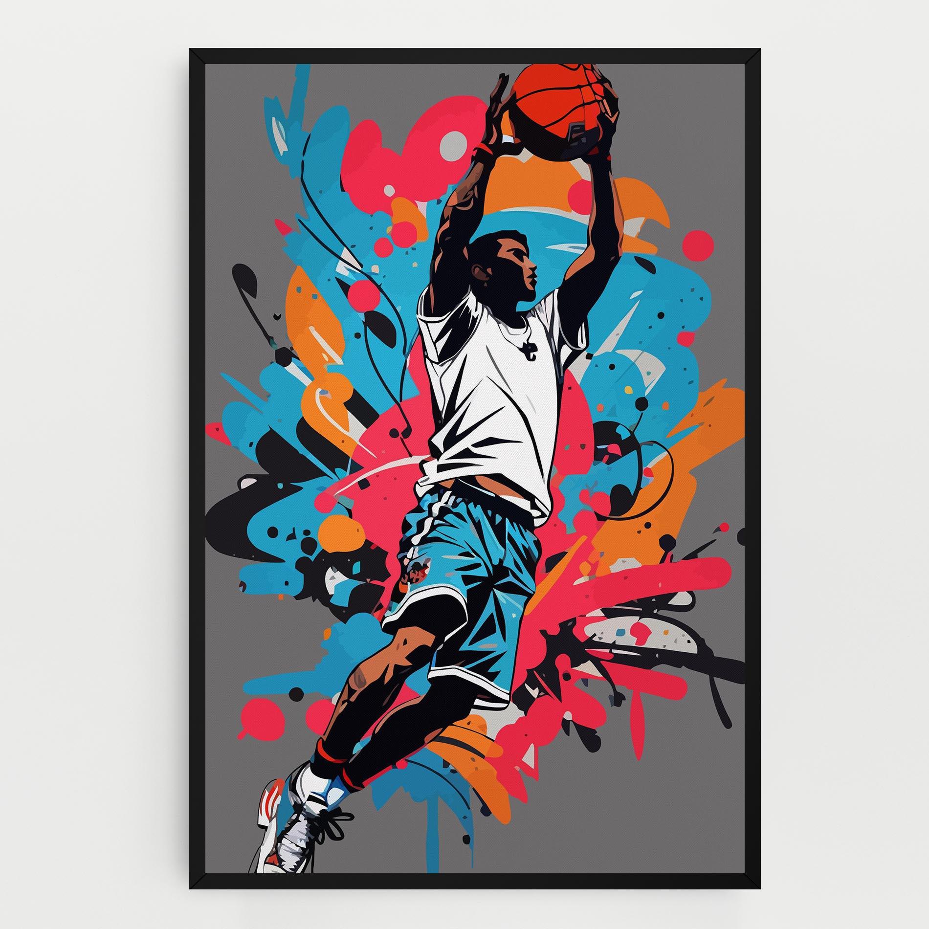 Leinwandbild Blue Red Basket mockup 0