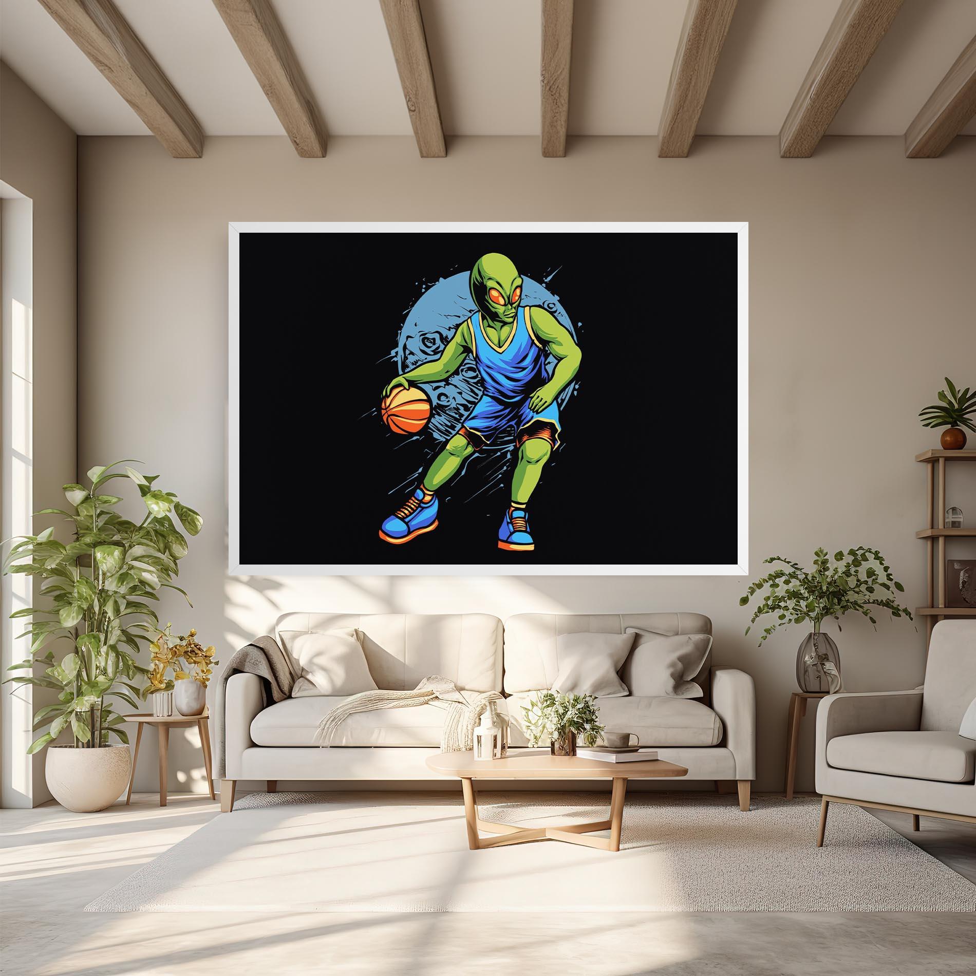 Leinwandbild Alien Basketball mockup 6
