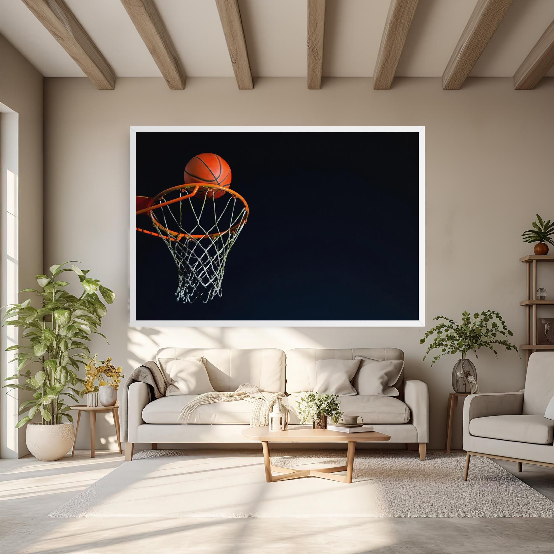 Basketball Hoop On Black mockup 6
