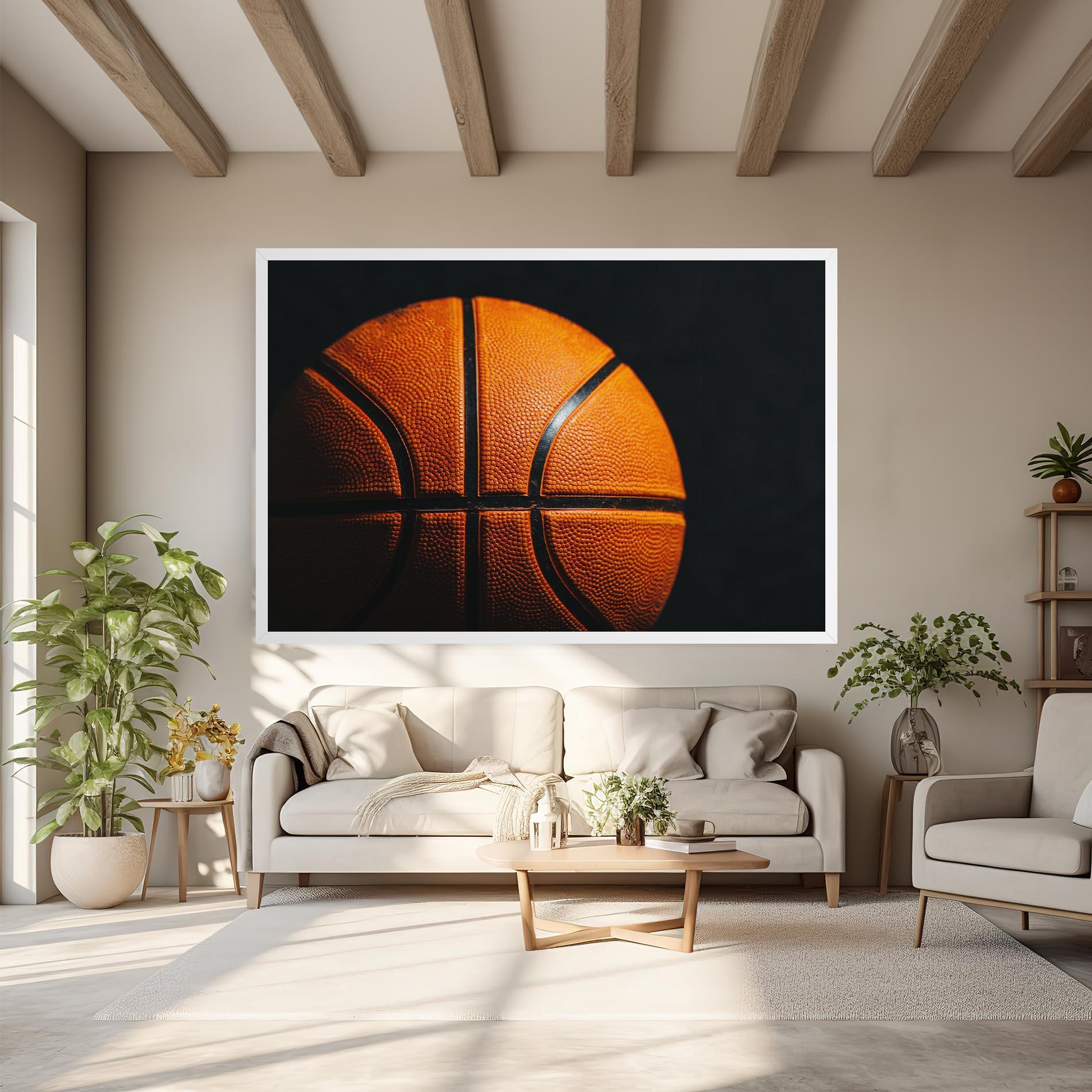 Leinwandbild Orange Basketball mockup 6