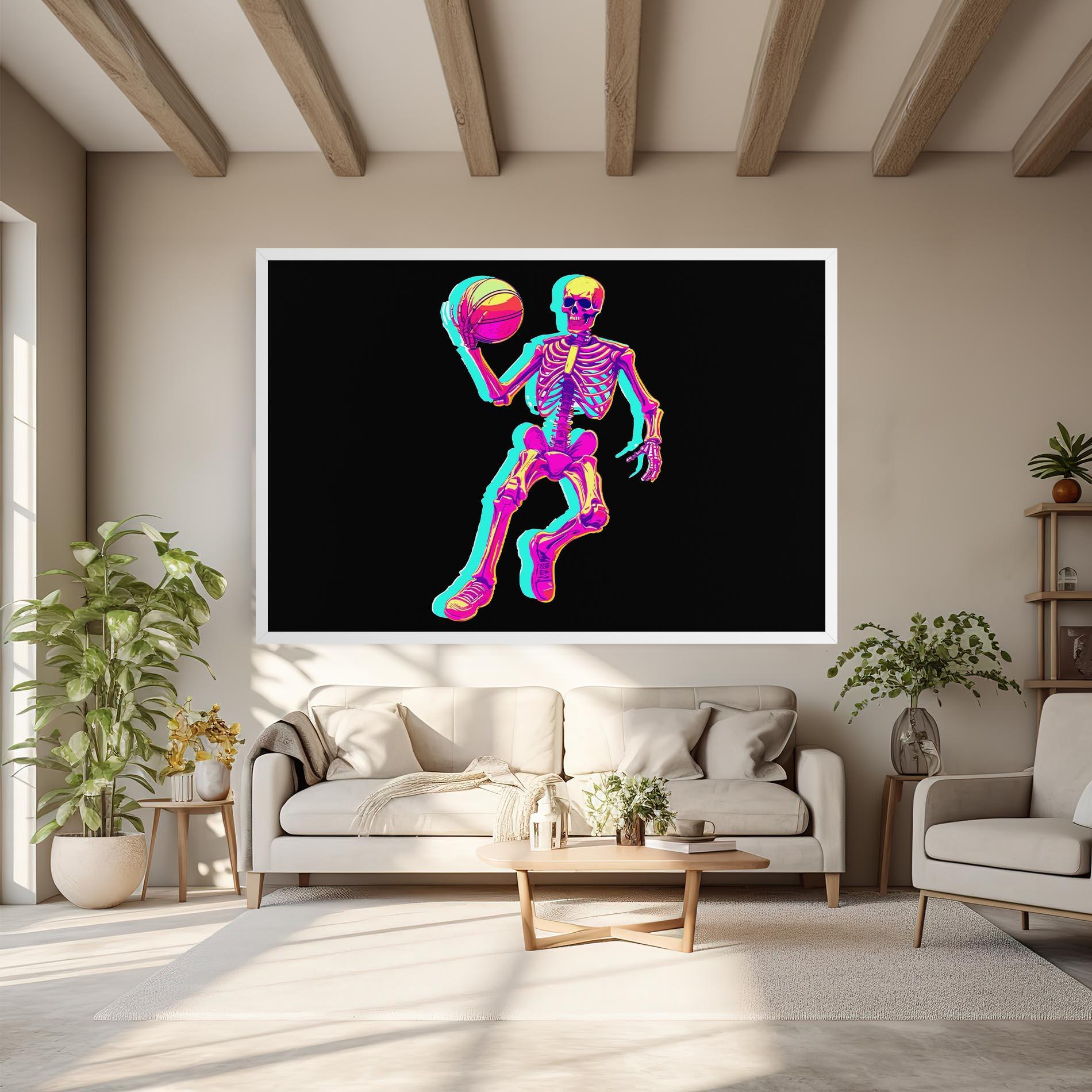 Leinwandbild Skeleton Basketball mockup 6