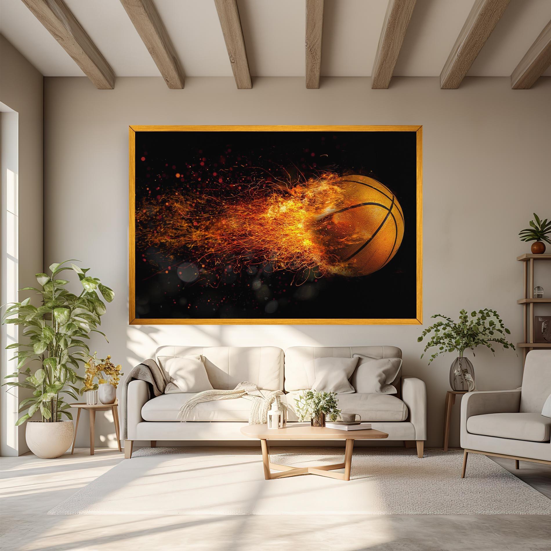 Leinwandbild Basket Ball Flame mockup 6