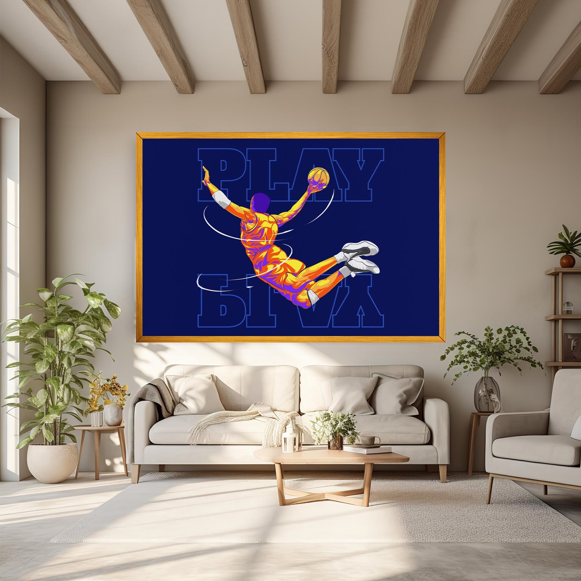 Leinwandbild Basketball Blue mockup 6