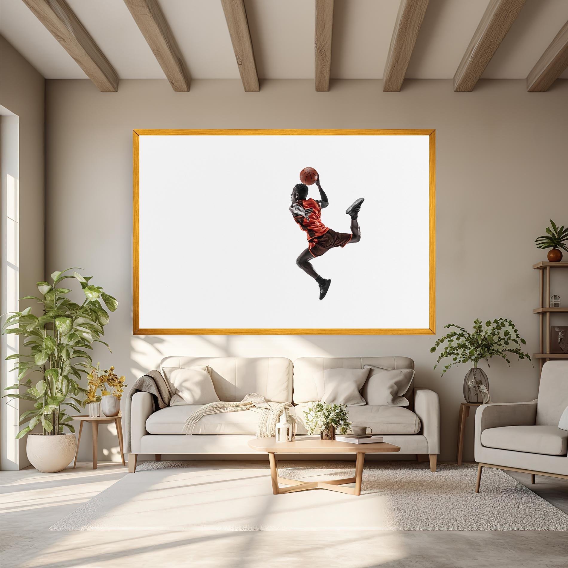 Leinwandbild Basketball Player Flying mockup 6