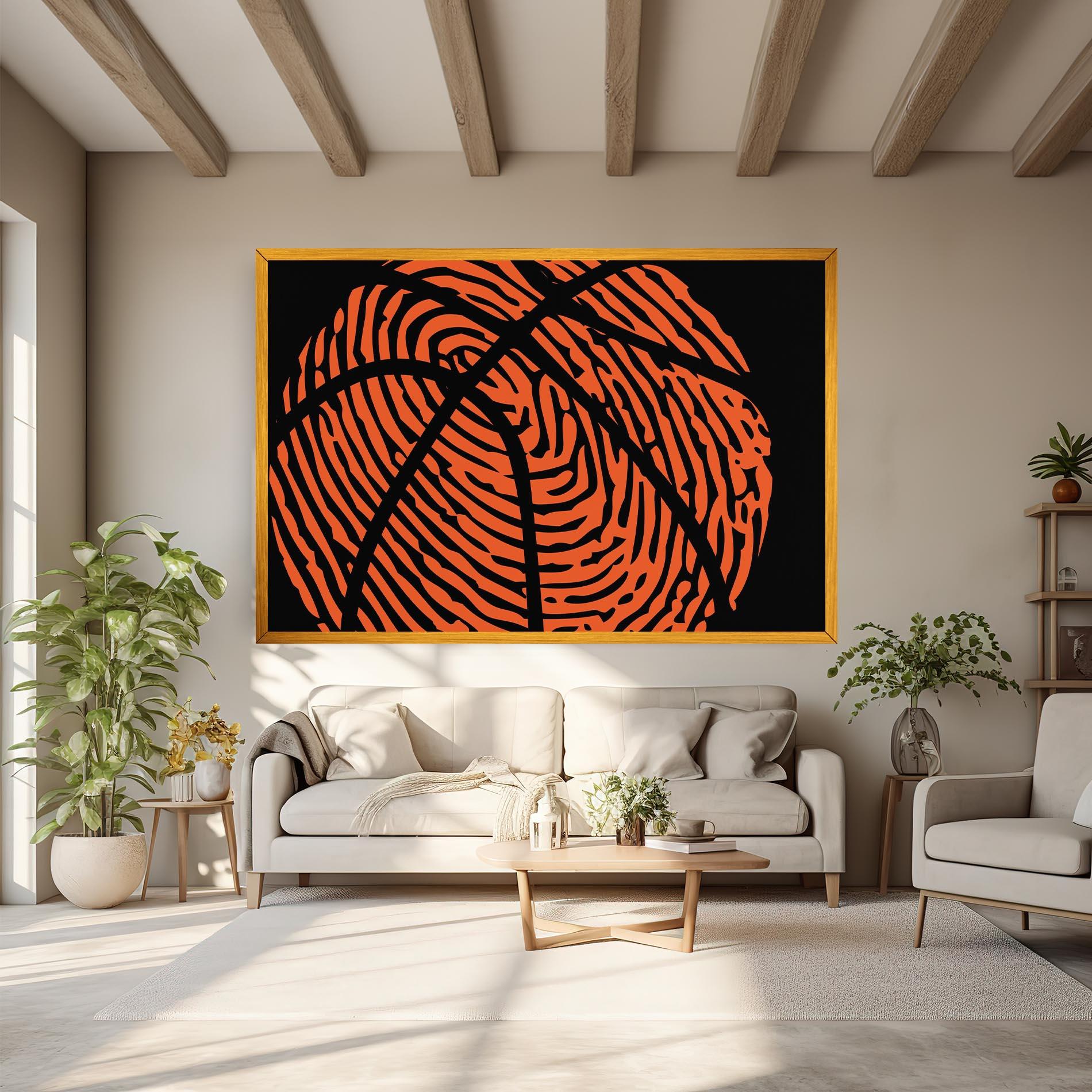 Leinwandbild Fingerprint Basketball mockup 6