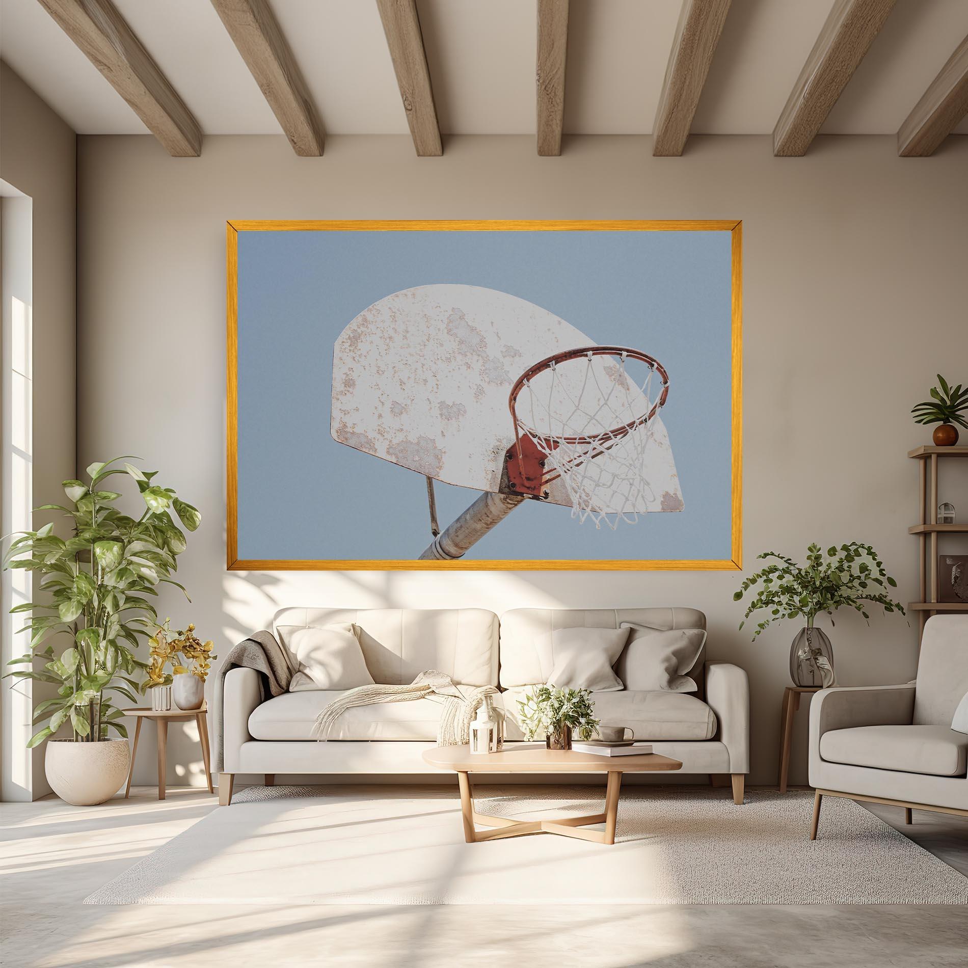Leinwandbild Old Basketball Hoop mockup 6