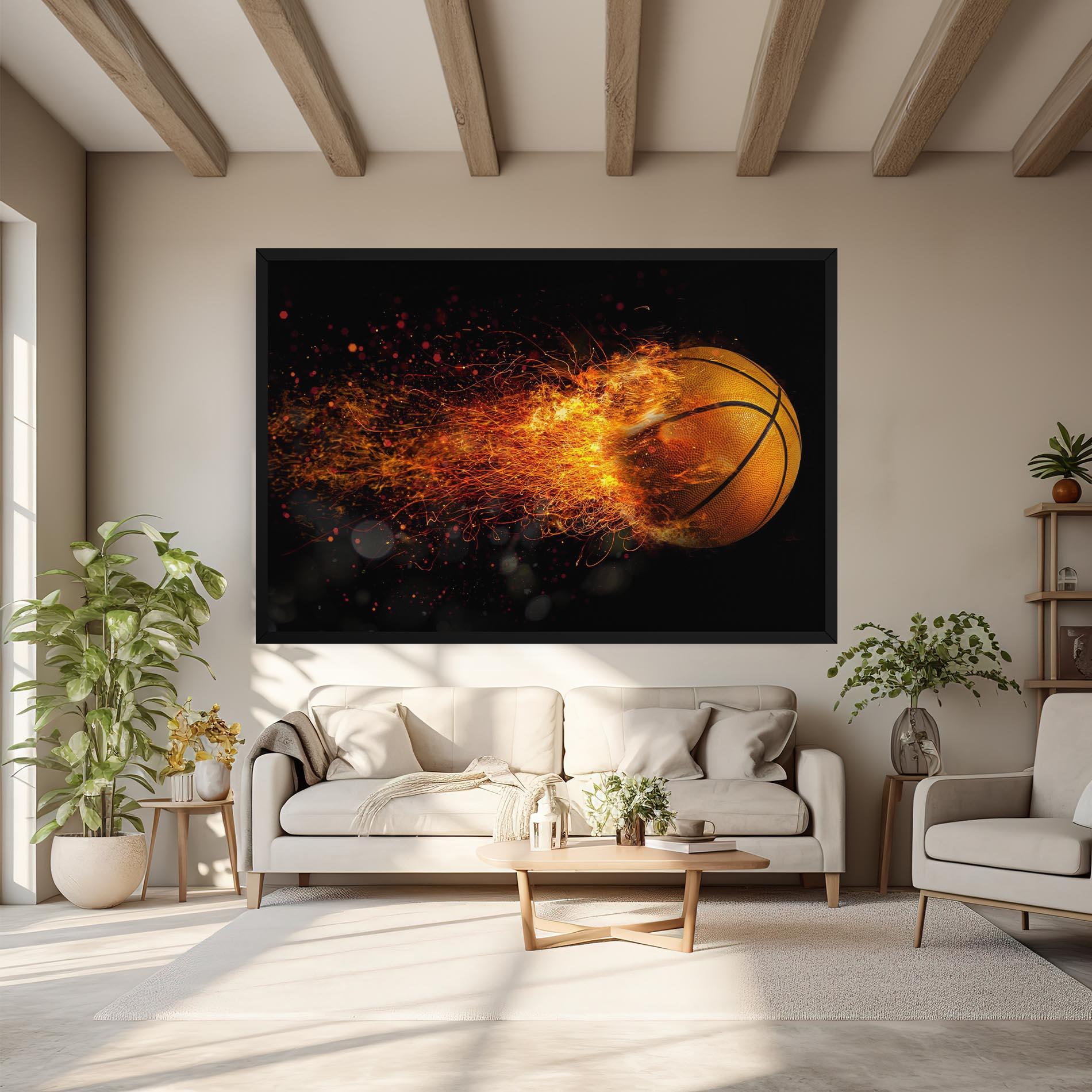 Leinwandbild Basket Ball Flame mockup 6
