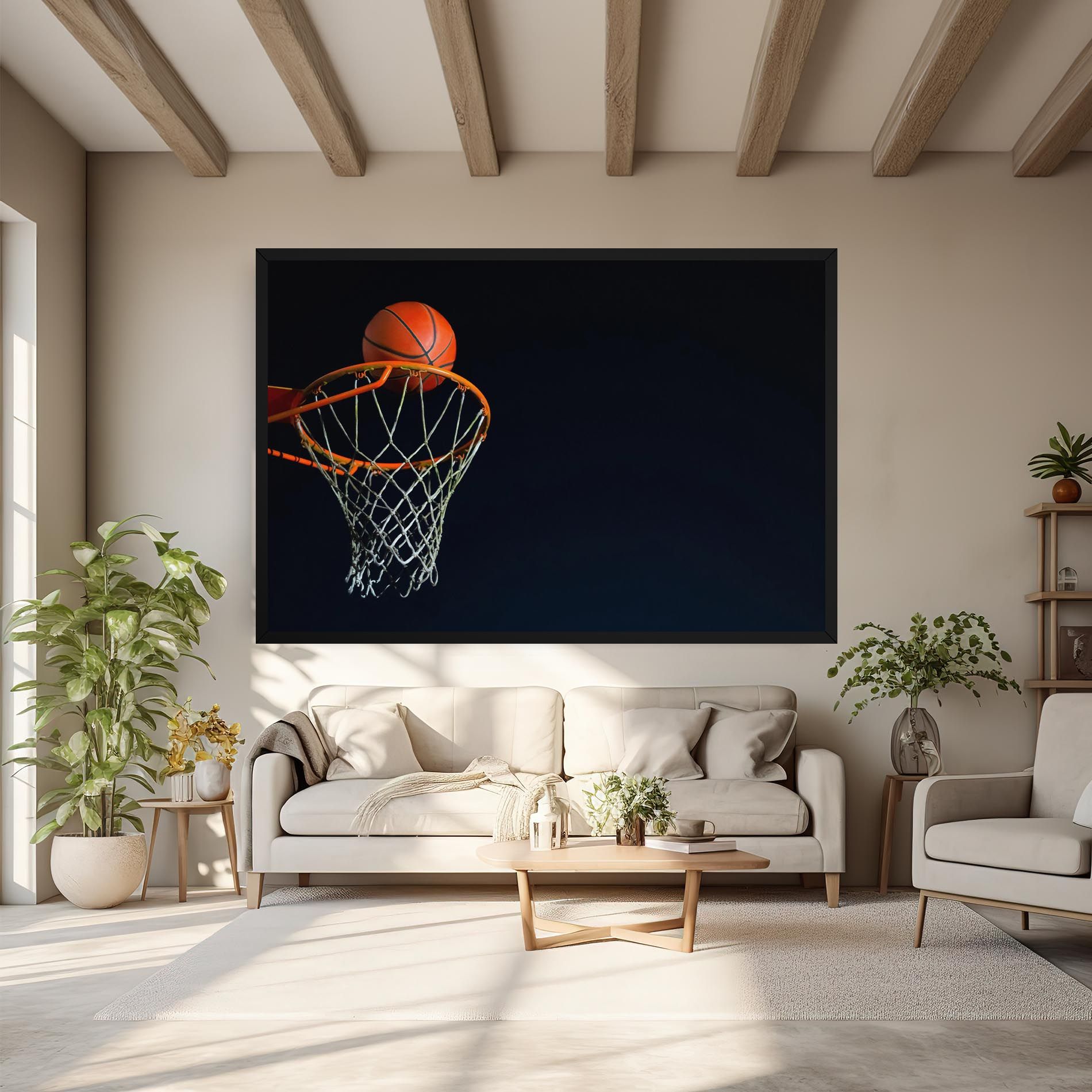 Basketball Hoop On Black mockup 6