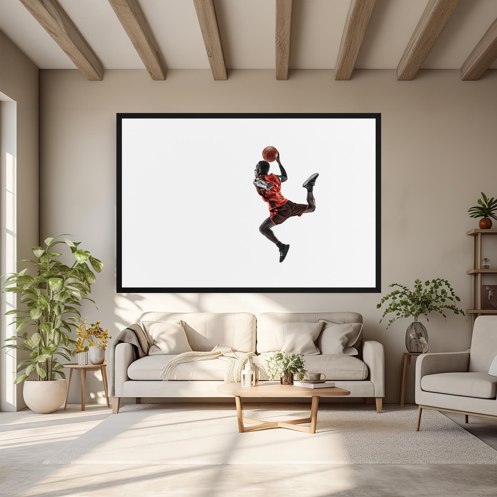 Leinwandbild Basketball Player Flying mockup 6