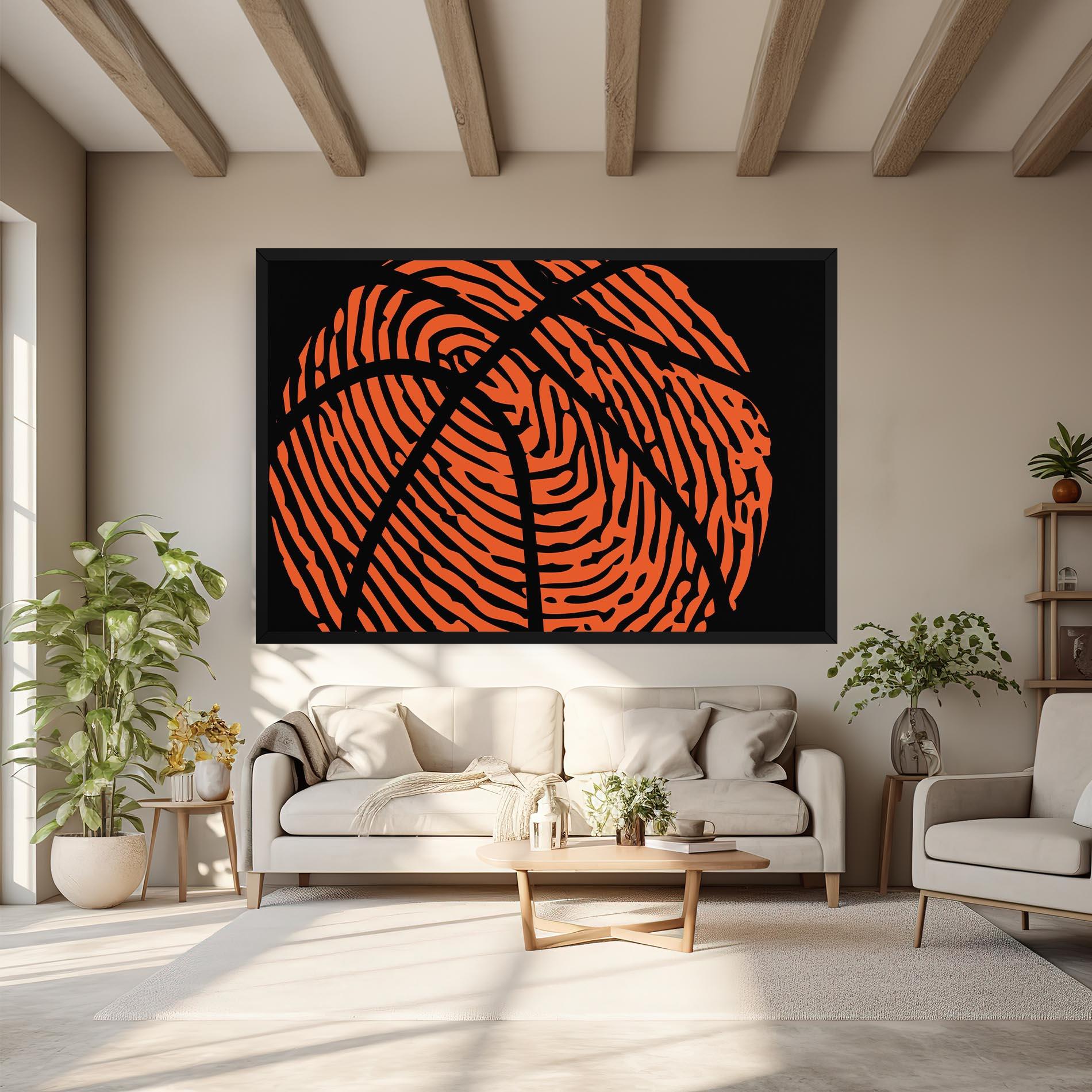 Leinwandbild Fingerprint Basketball mockup 6