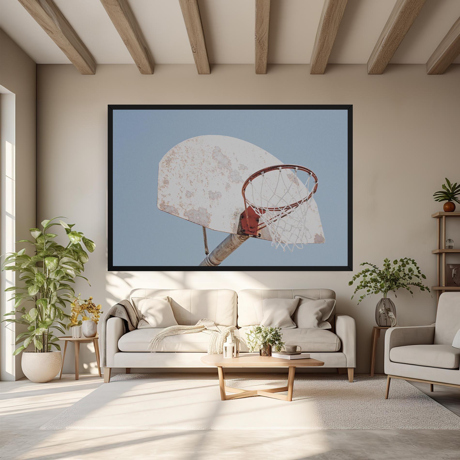 Leinwandbild Old Basketball Hoop mockup 6