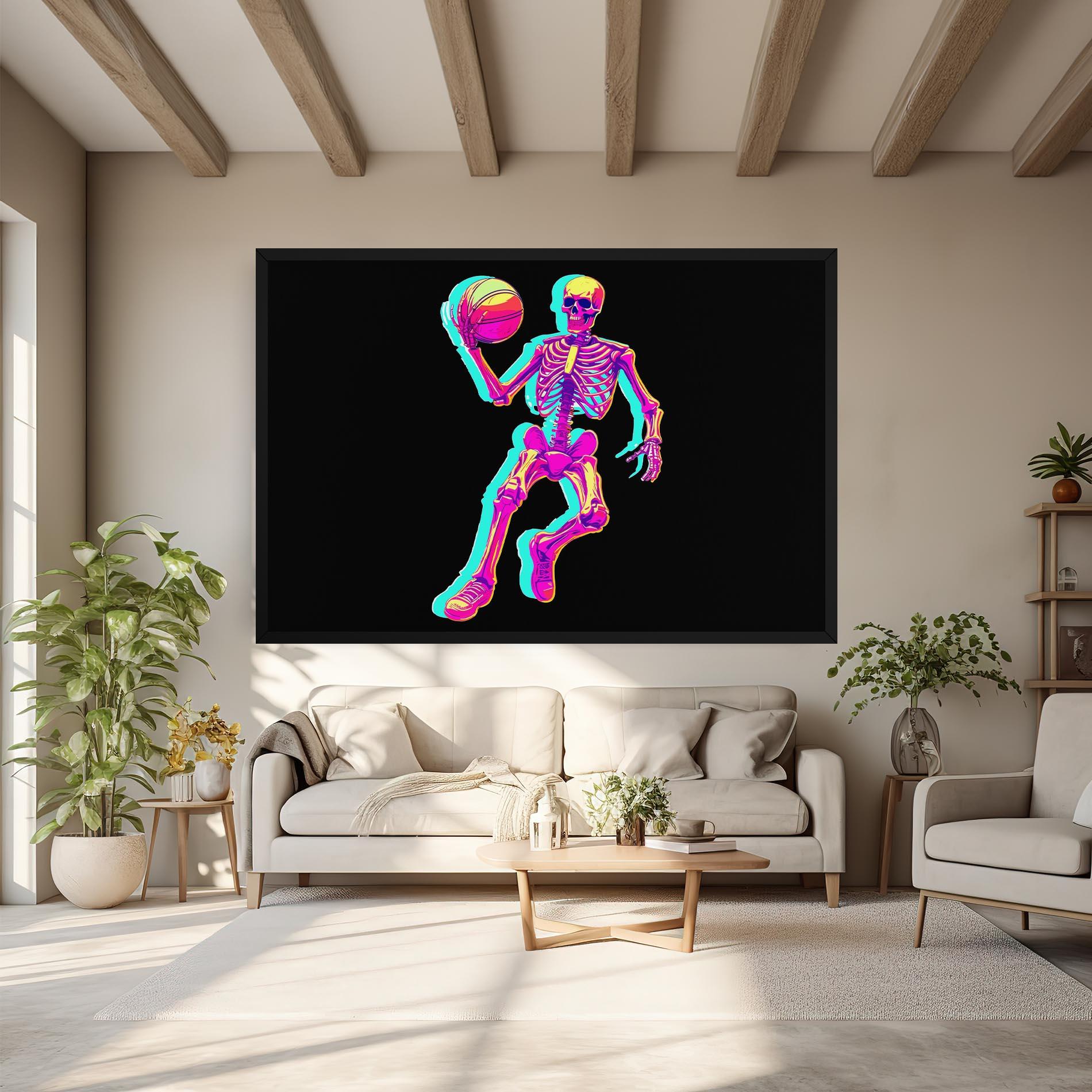 Leinwandbild Skeleton Basketball mockup 6