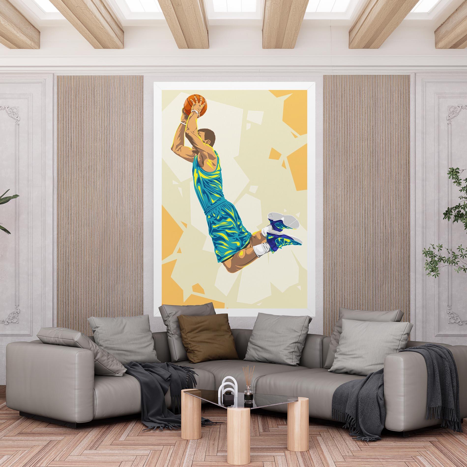 Leinwandbild Basketball Dunk Pose mockup 6