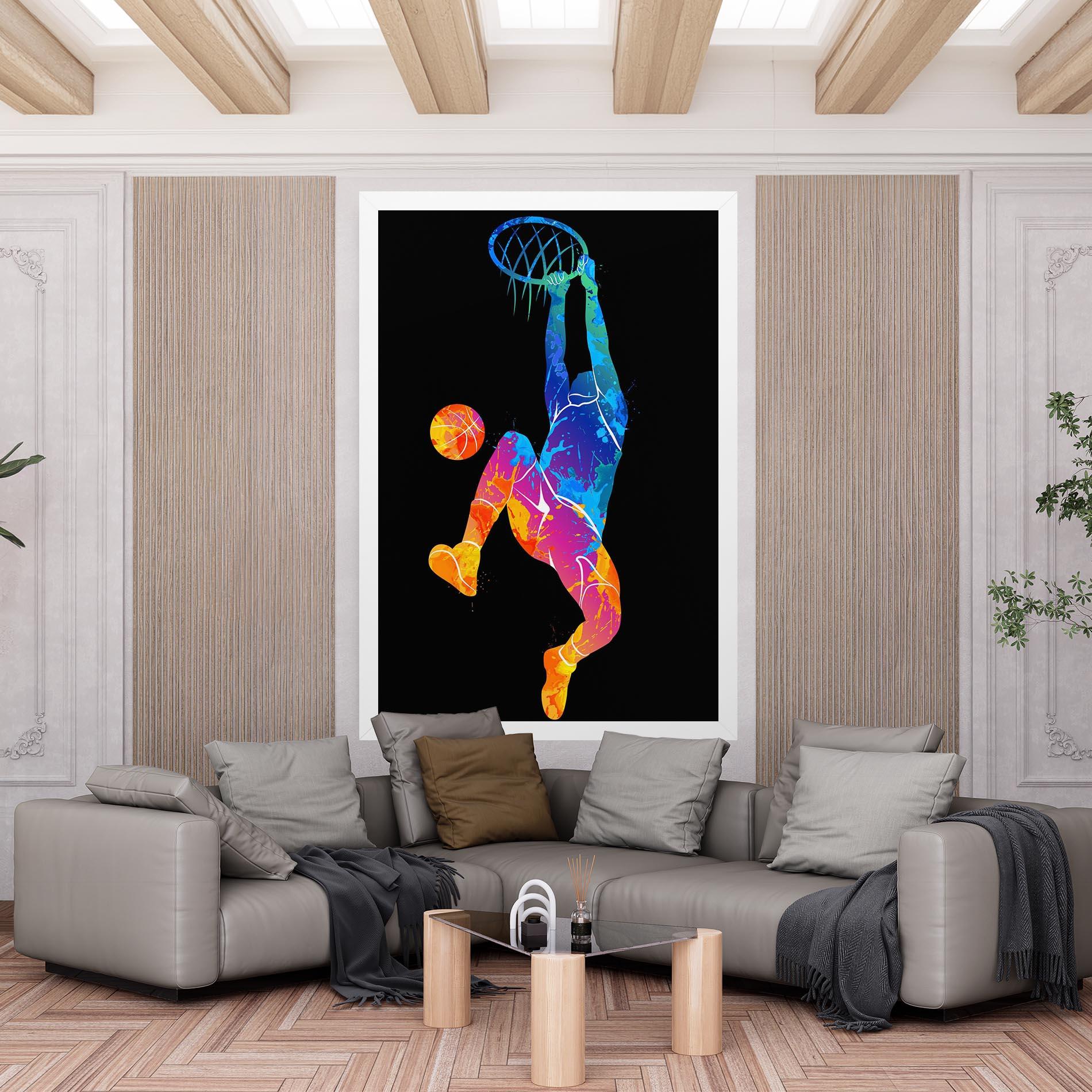 Leinwandbild Blue Basket Hoop mockup 6