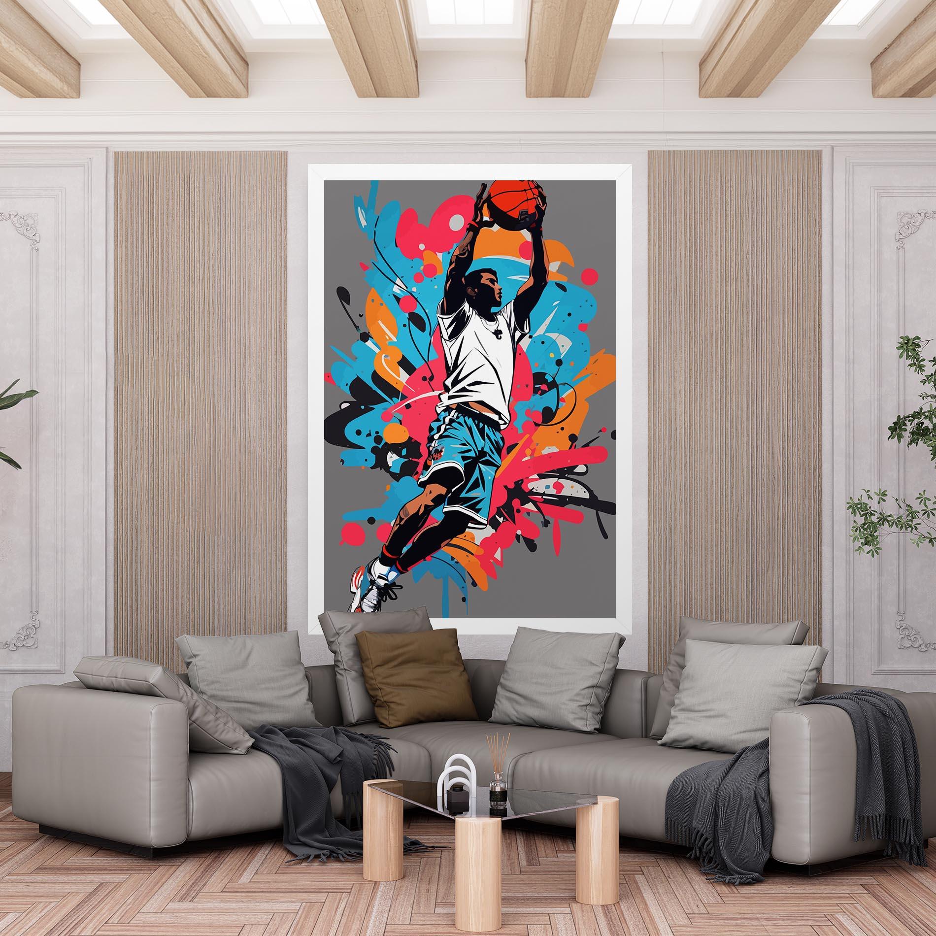 Leinwandbild Blue Red Basket mockup 6