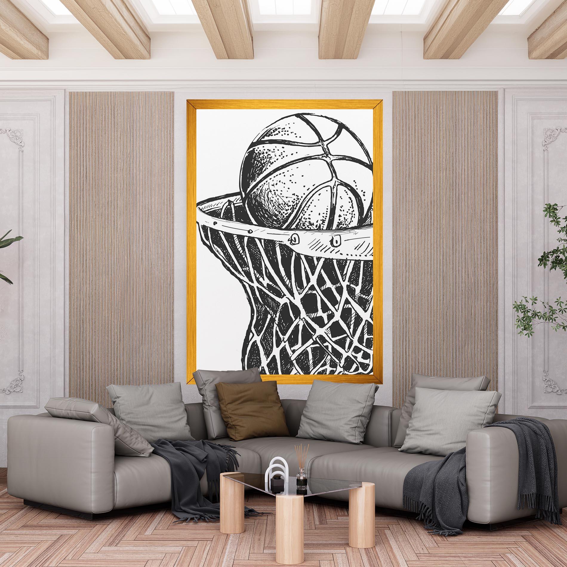 Leinwandbild Basketball Grey Hoop mockup 6