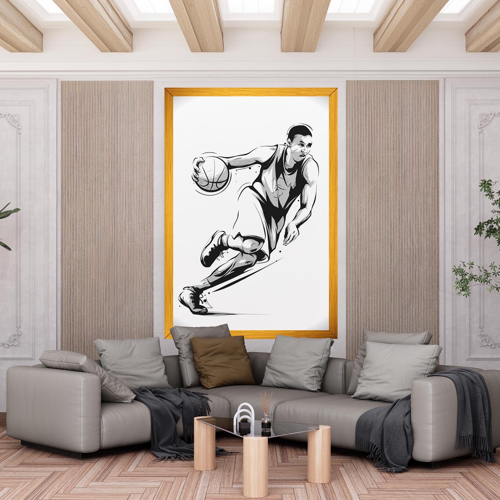 Basketball Player Line mockup 6