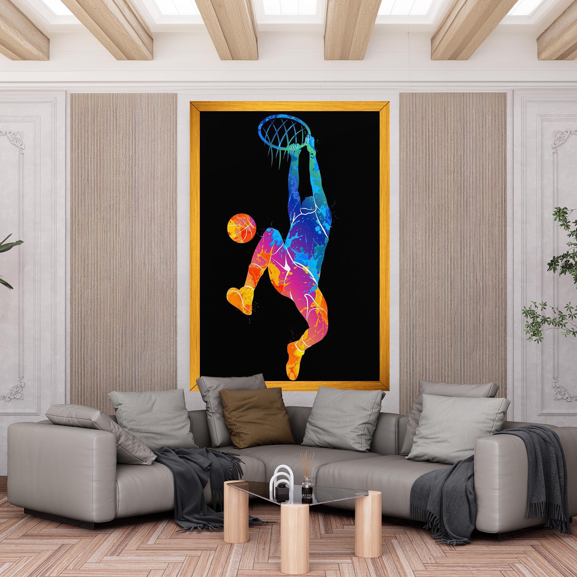 Leinwandbild Blue Basket Hoop mockup 6