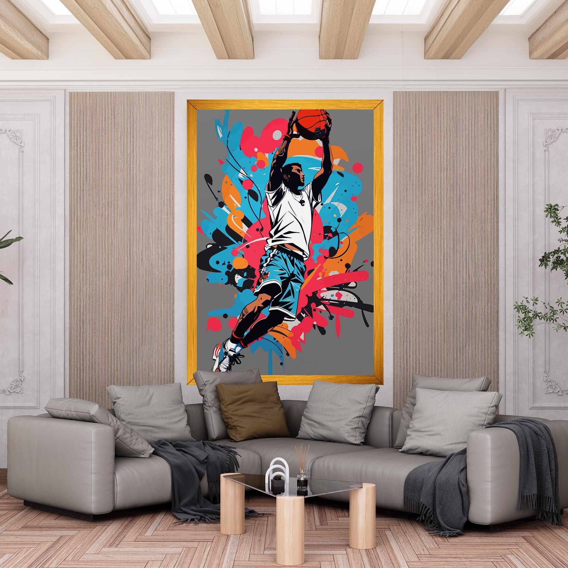 Leinwandbild Blue Red Basket mockup 6