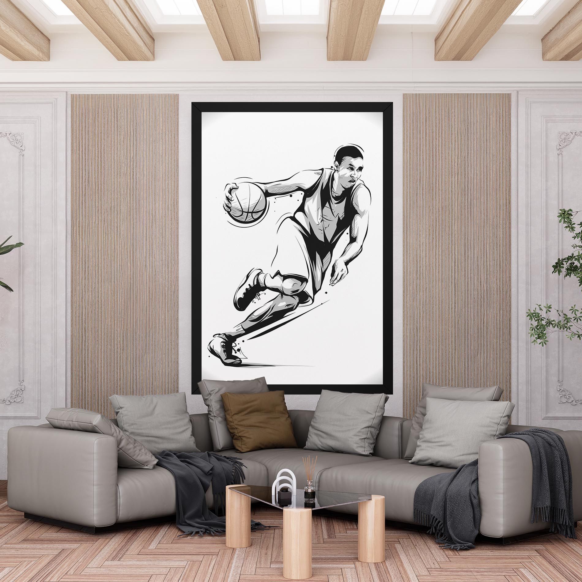 Basketball Player Line mockup 6