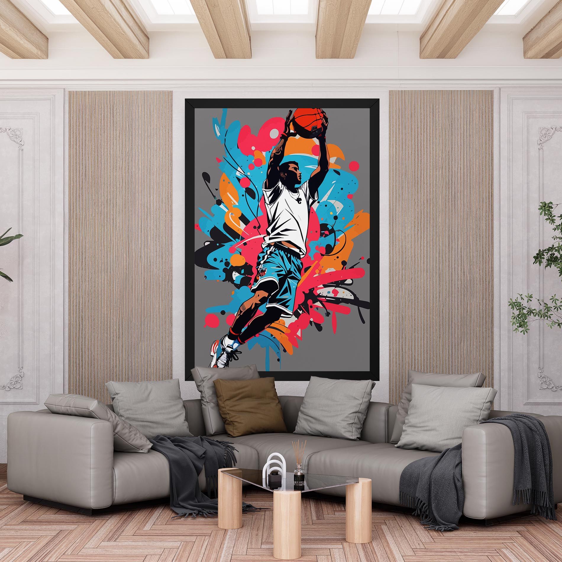 Blue Red Basket mockup 6