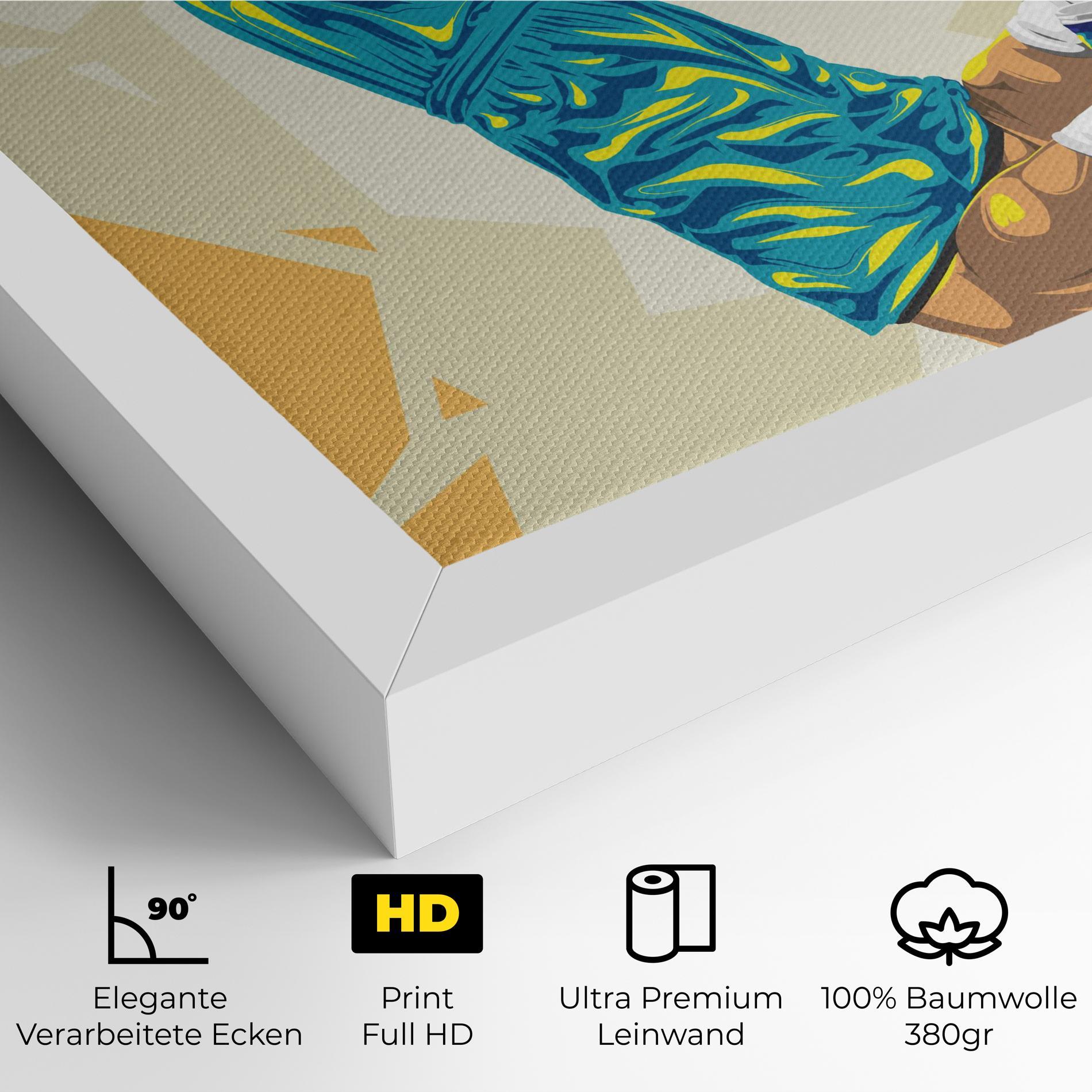 Leinwandbild Basketball Dunk Pose mockup 4