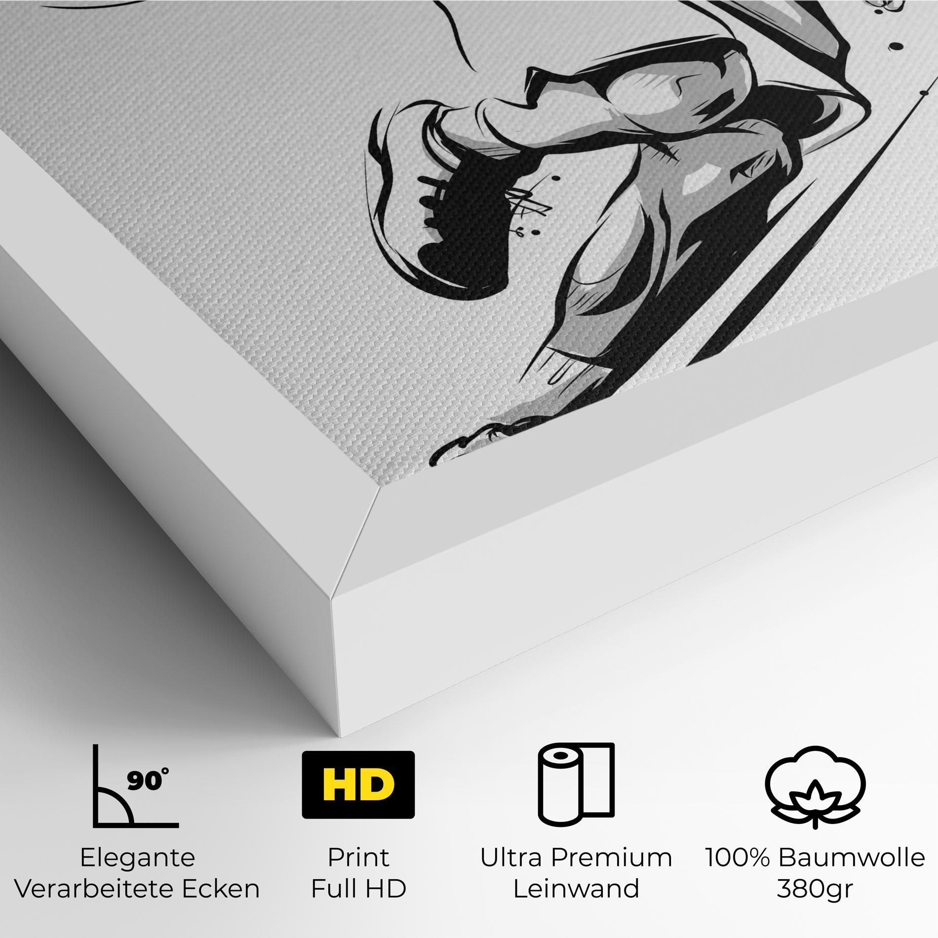 Leinwandbild Basketball Player Line mockup 4