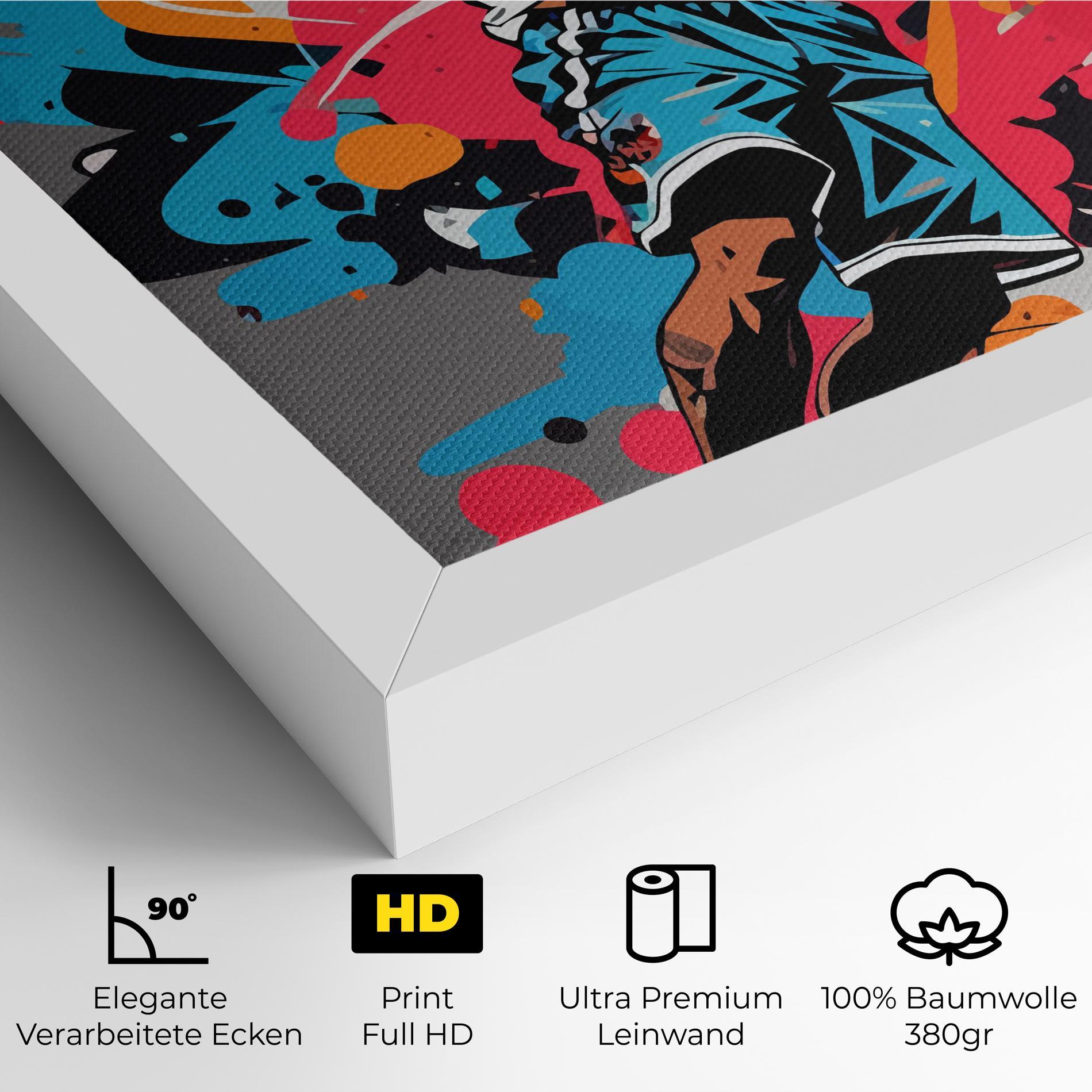 Leinwandbild Blue Red Basket mockup 4