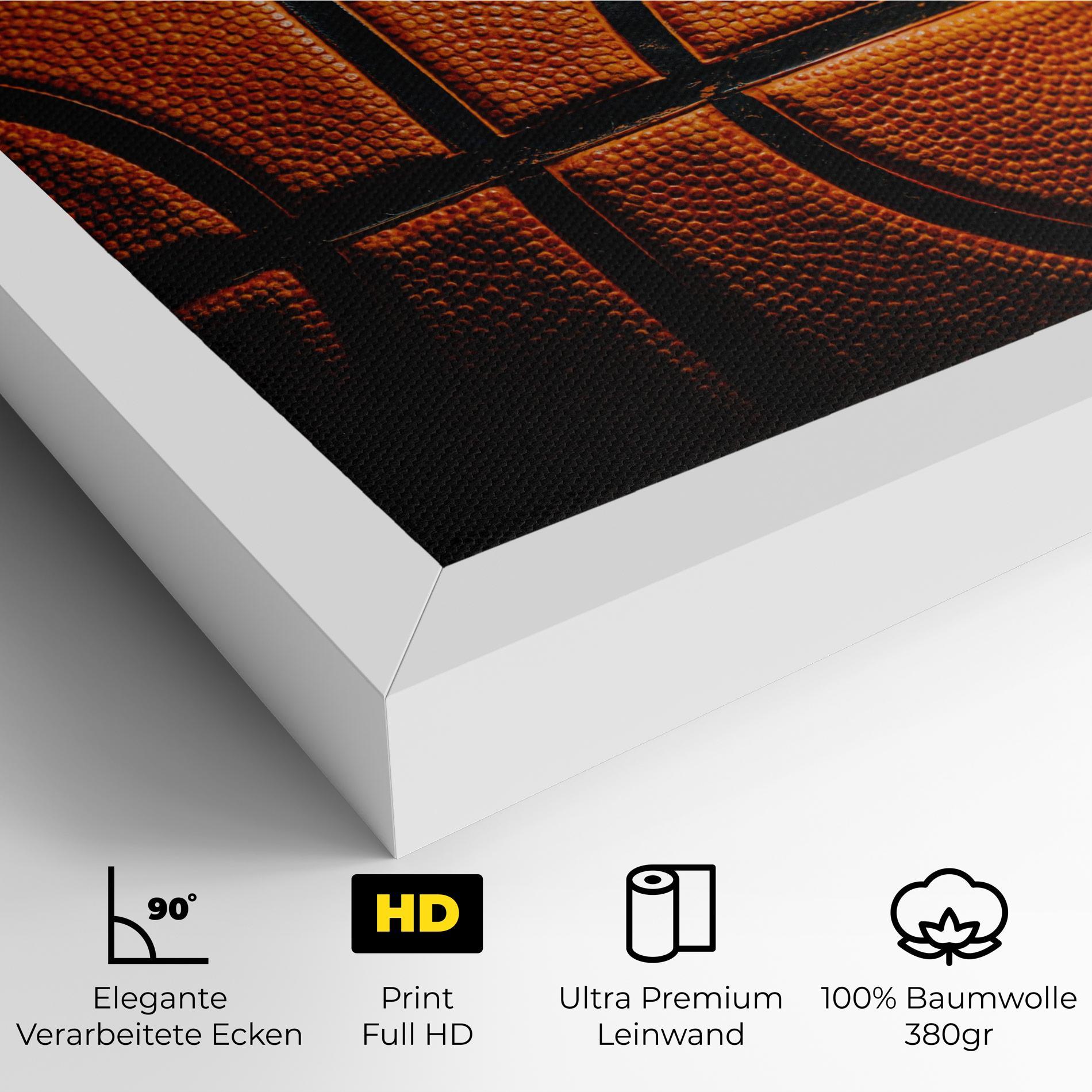 Leinwandbild Orange Basketball mockup 4