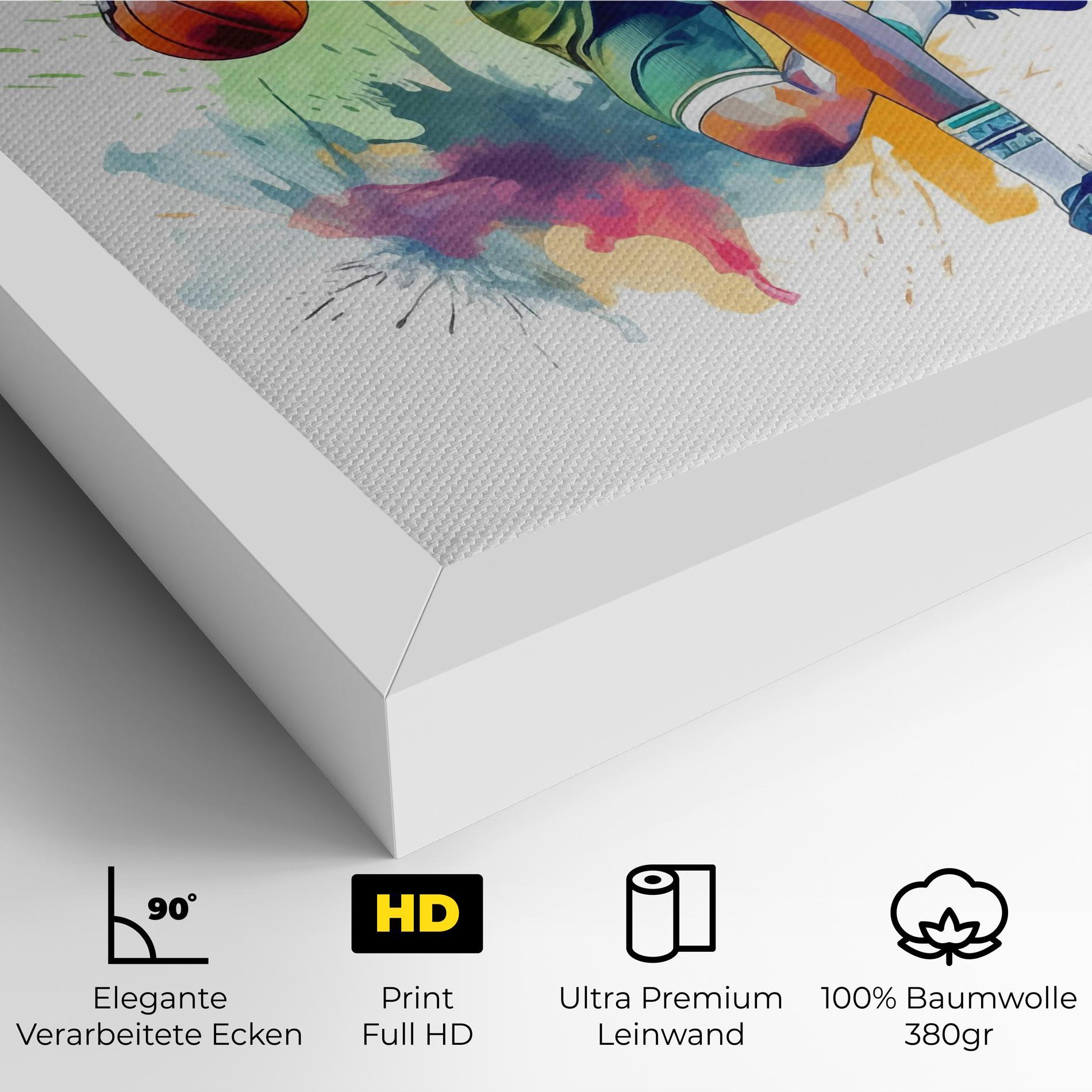 Leinwandbild Playing Basket mockup 4