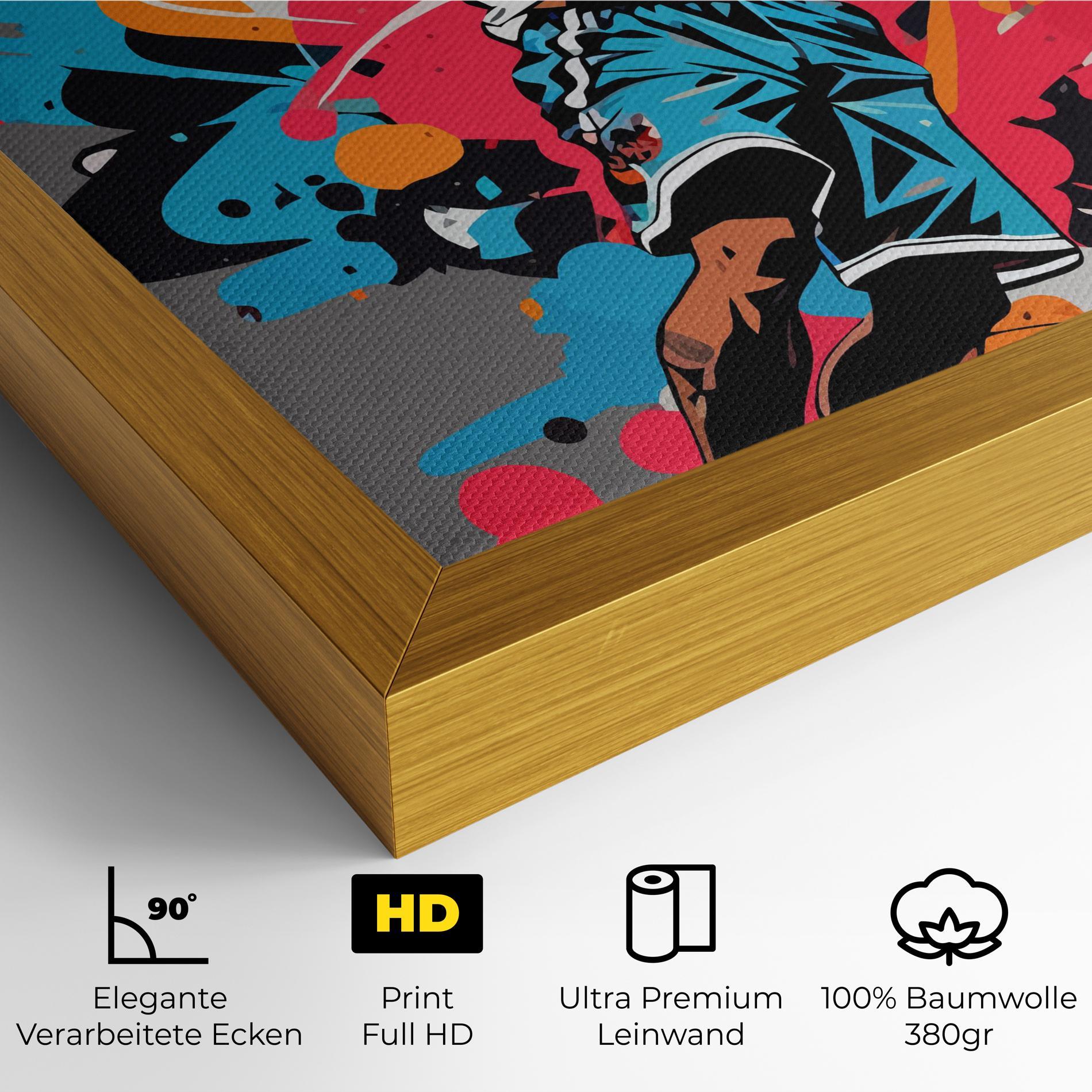 Leinwandbild Blue Red Basket mockup 4