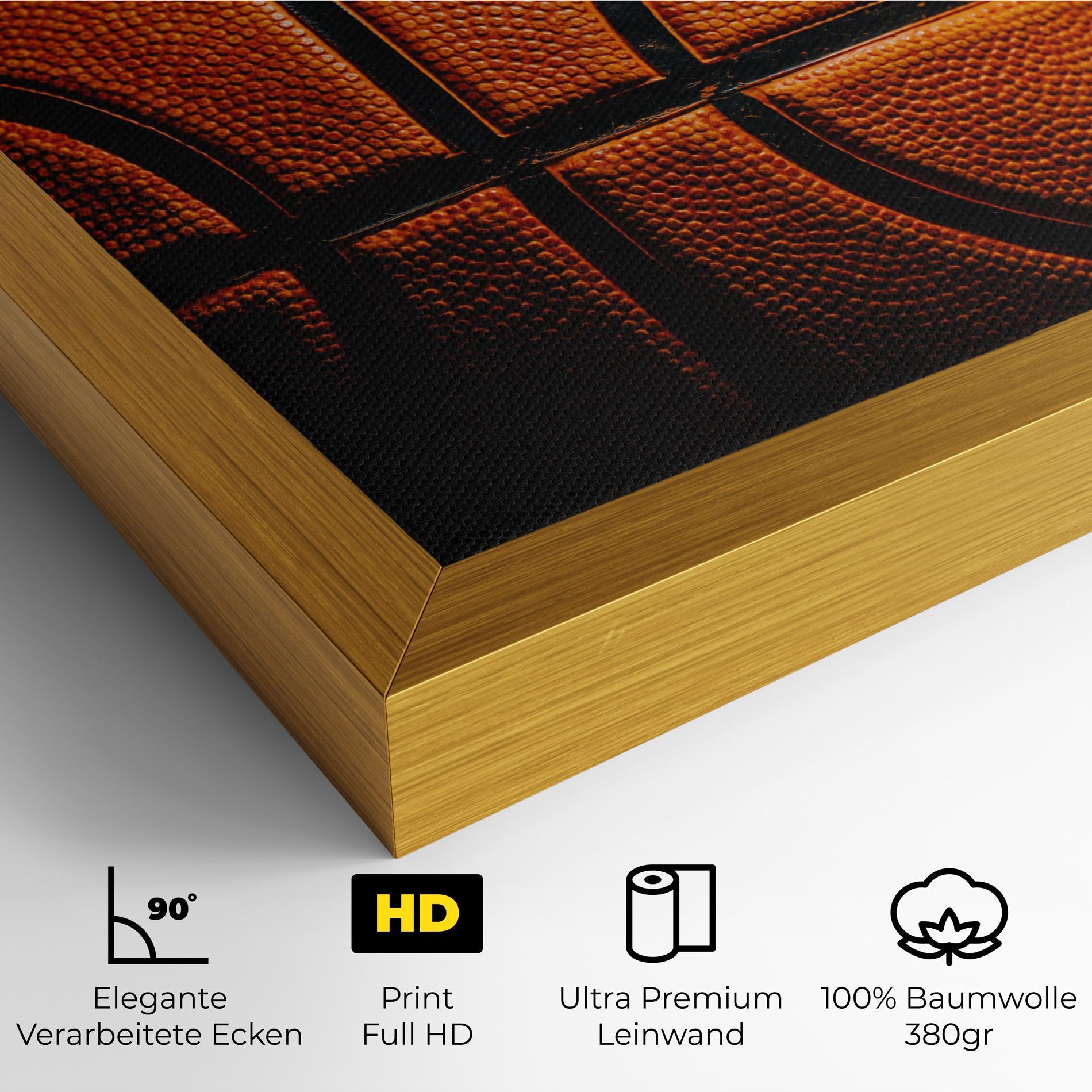 Leinwandbild Orange Basketball mockup 4